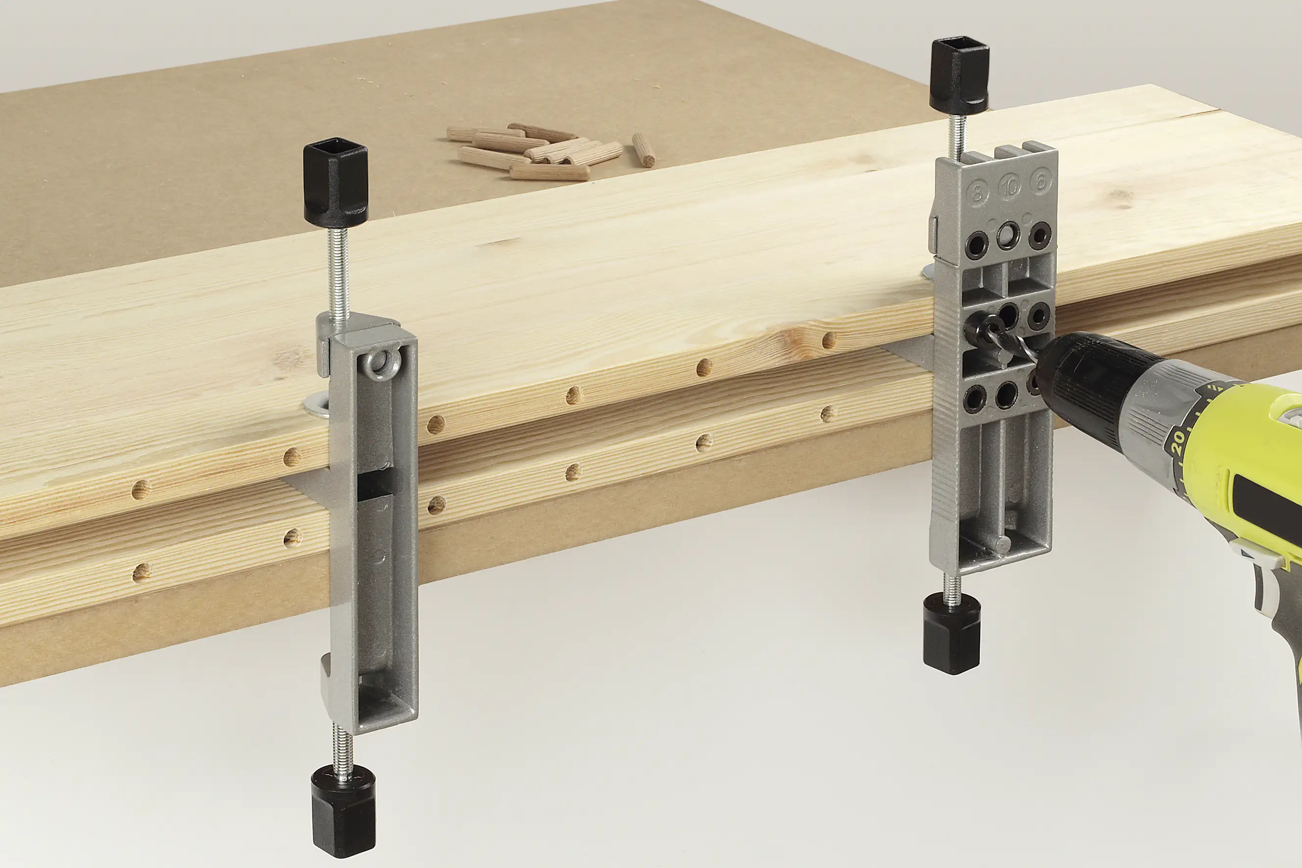 Wolfcraft Holzdübel-Set 6,0 / 8,0 / 10,0 mm