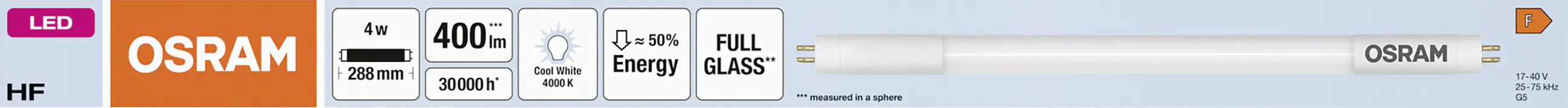 Osram LED Röhre 28,8 cm G5 4 W neutralweiß