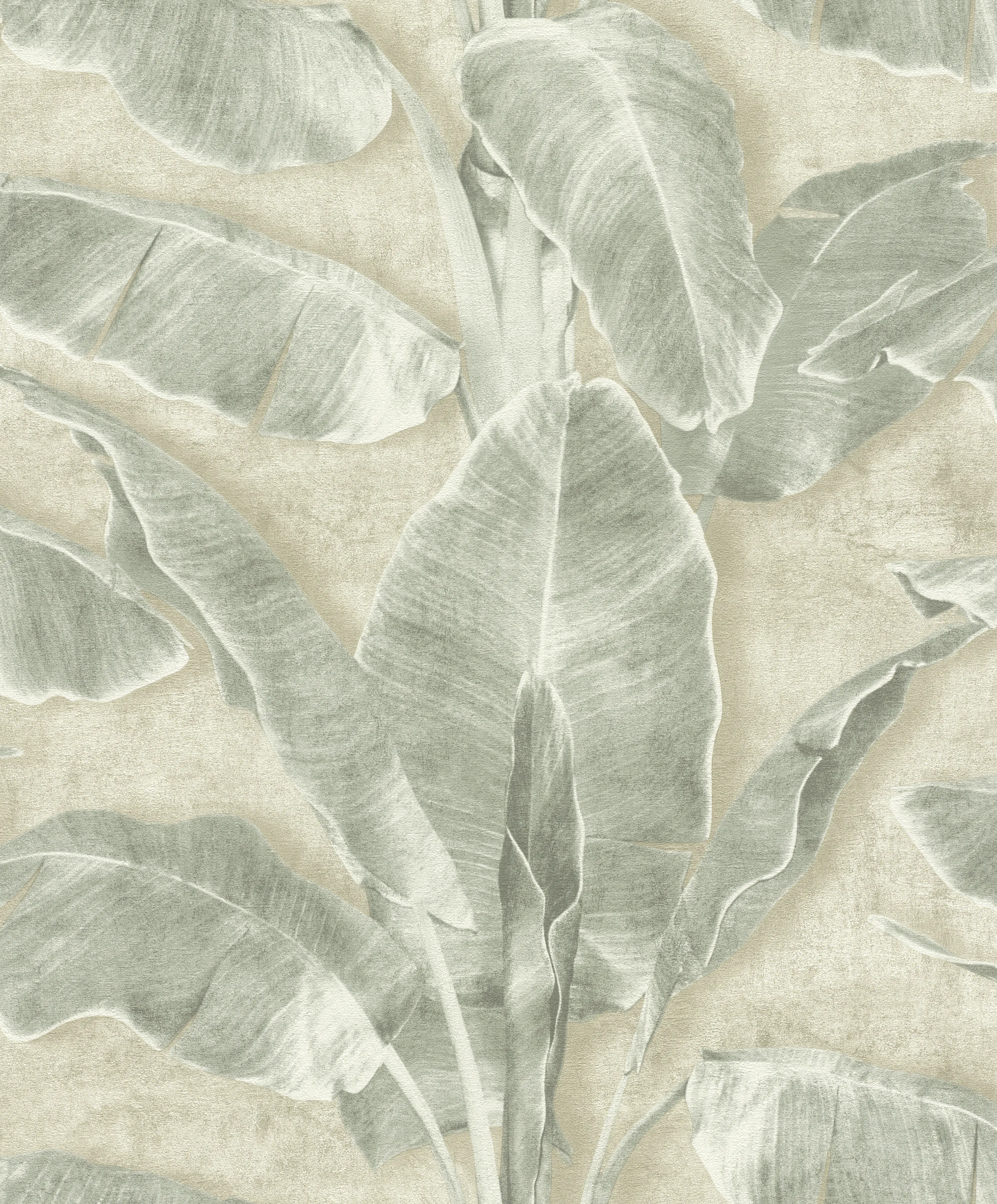 Tesa x Rasch selbstklebende Tapete Cuba Blatt grün beige 6 x 0,53 m
