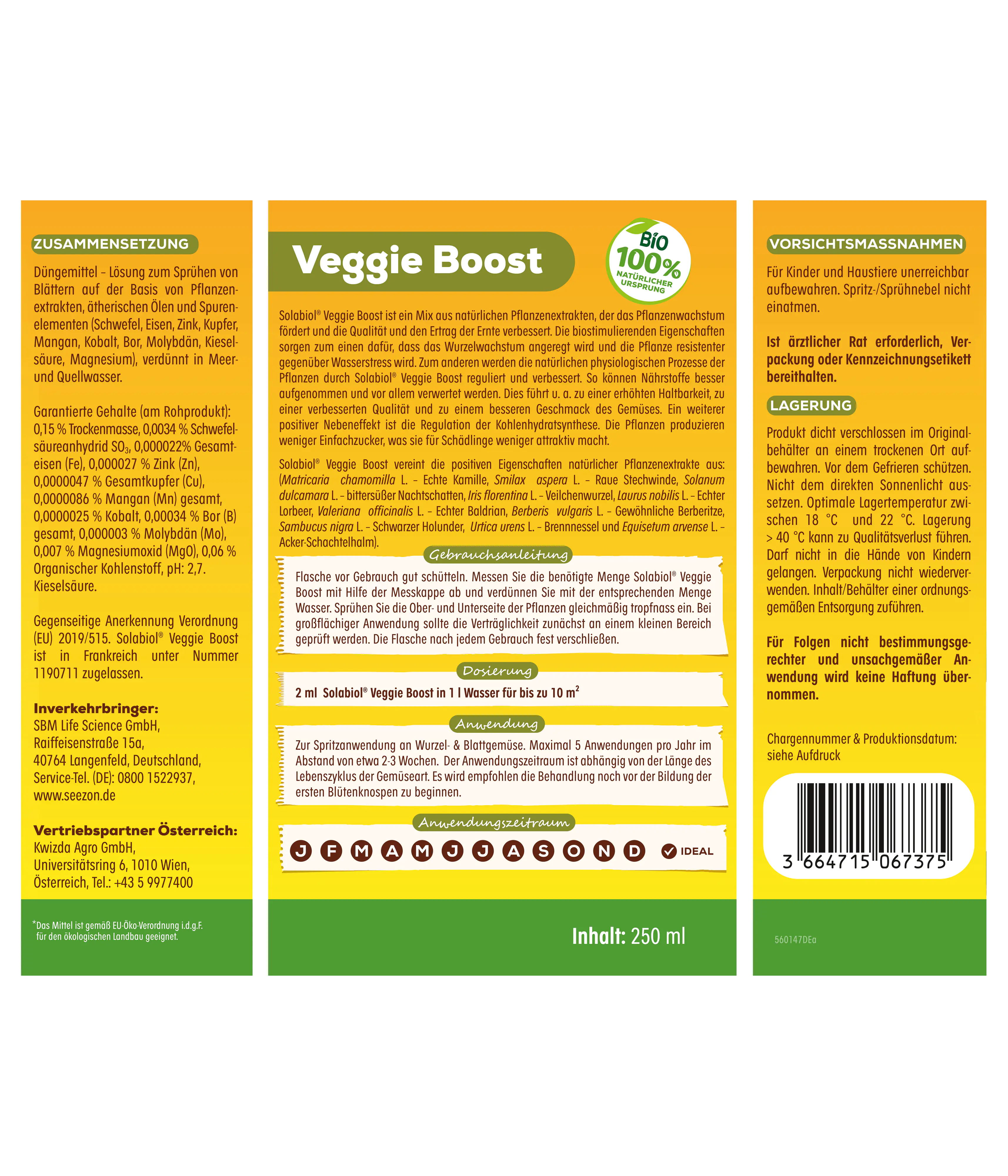 Solabiol Veggie Boost Pflanzenstärkungsmittel 250 ml