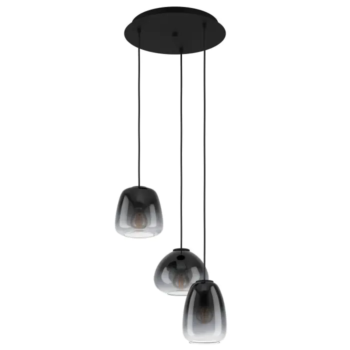 Eglo Hängeleuchte Aguilares schwarz-grau Ø 53 cm