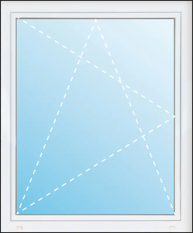 Meeth Fenster 100 x 100 cm DIN links 1 flügelig Dreh-Kipp weiß