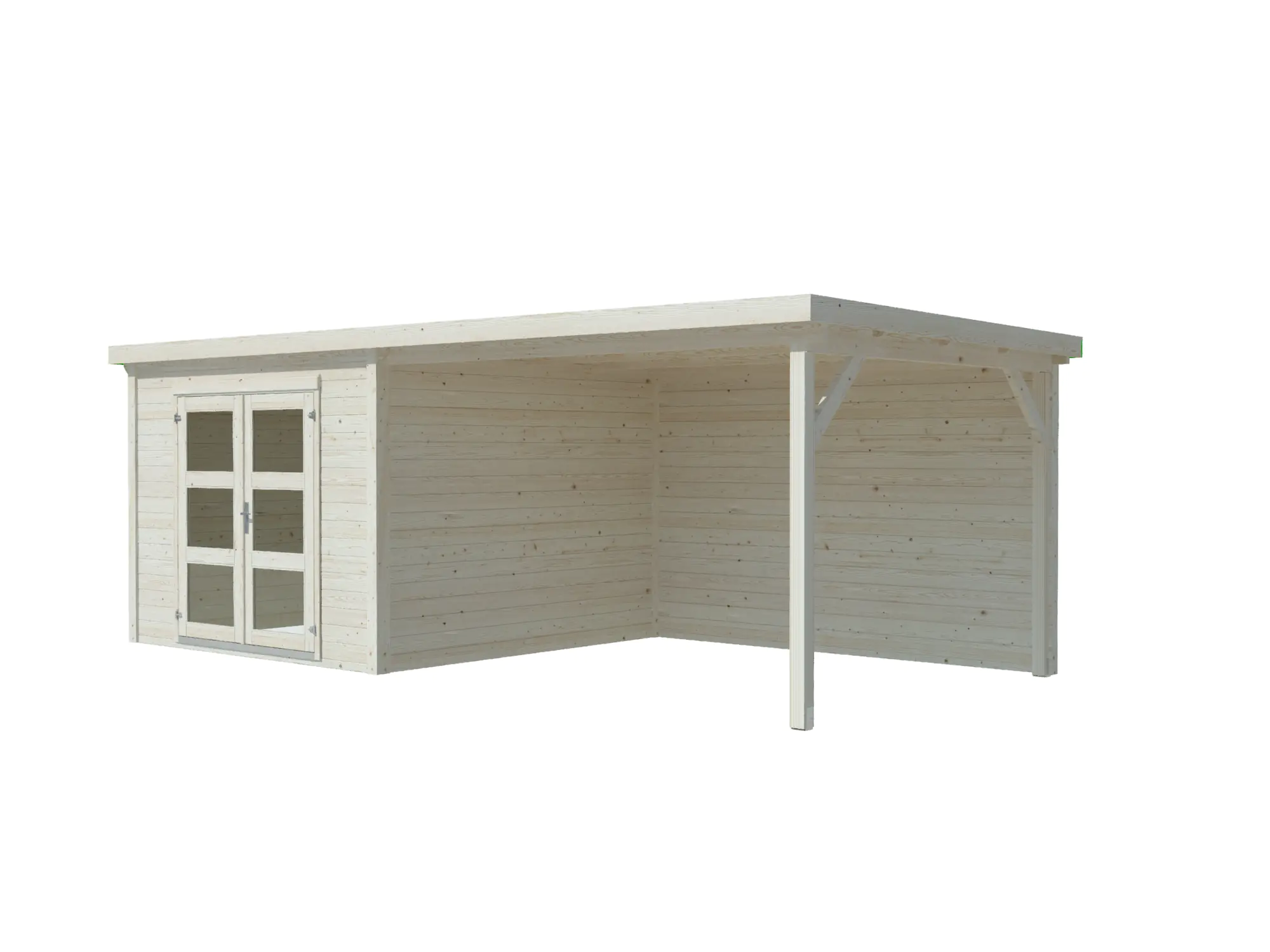 Palmako Gartenhaus Luna 1 Pergola 276 x 282 cm naturbelassen