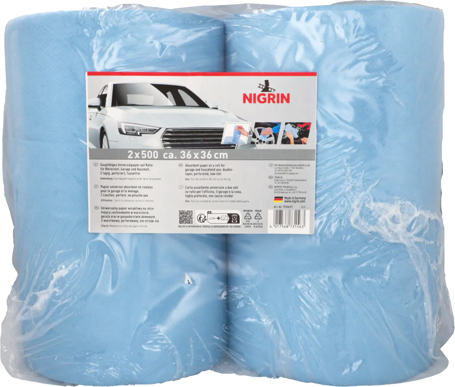 Nigrin Universal-Papierrolle 2 x 500 Blatt 36 x 36cm