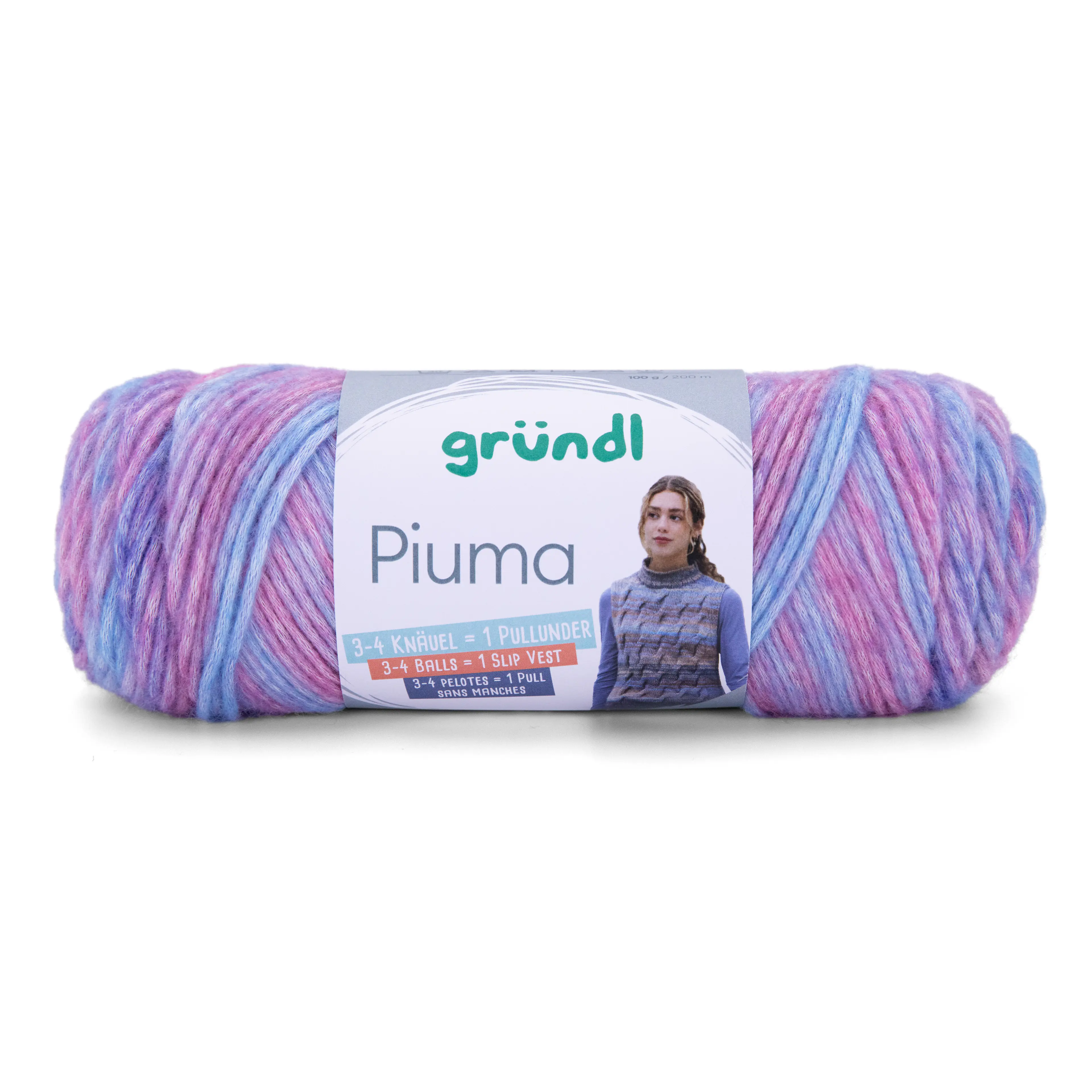 Gründl Wolle Piuma 100 g blau-lila