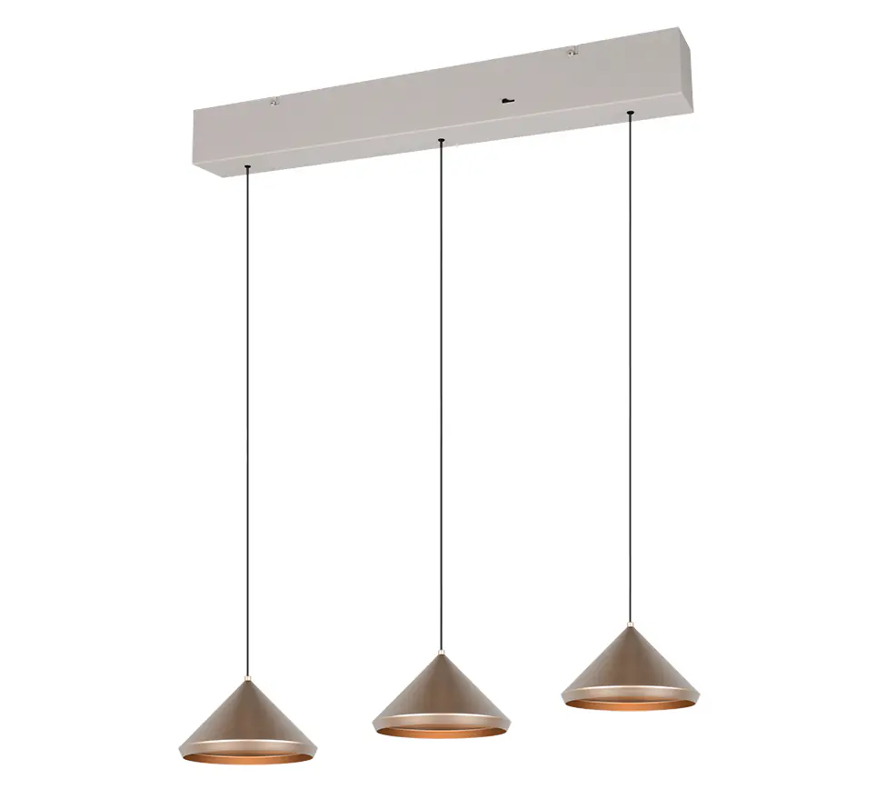 Trio Pendelleuchte 3er Spot Laguna 3x 5 W grau Metall warmweiß-kaltweiß