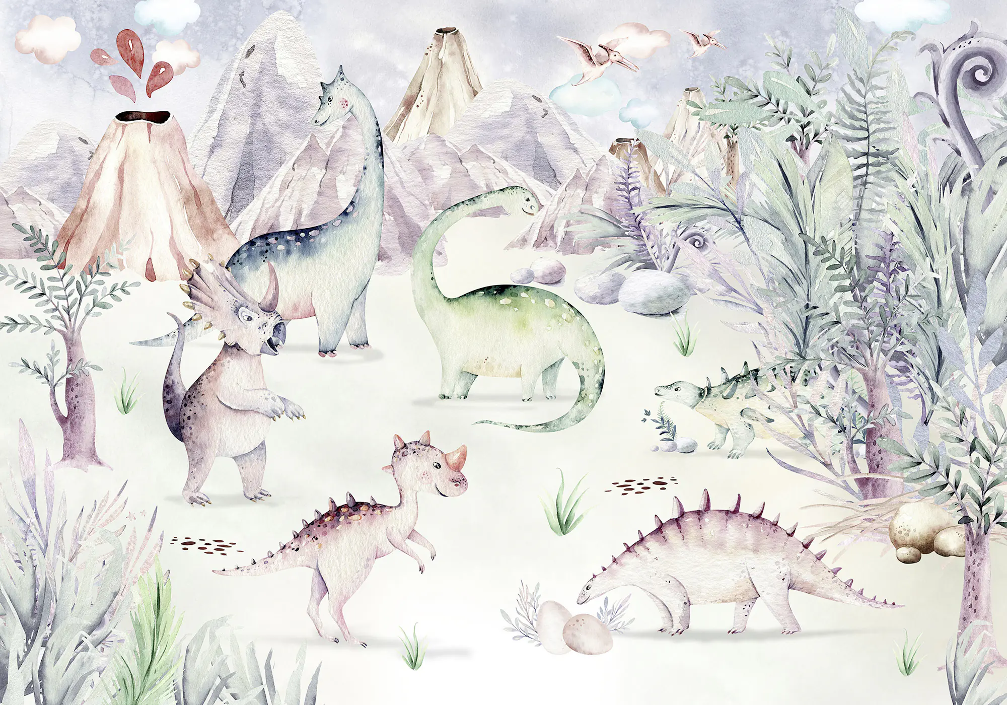 Komar Vlies Fototapete Dino Playground 400 x 280 cm 