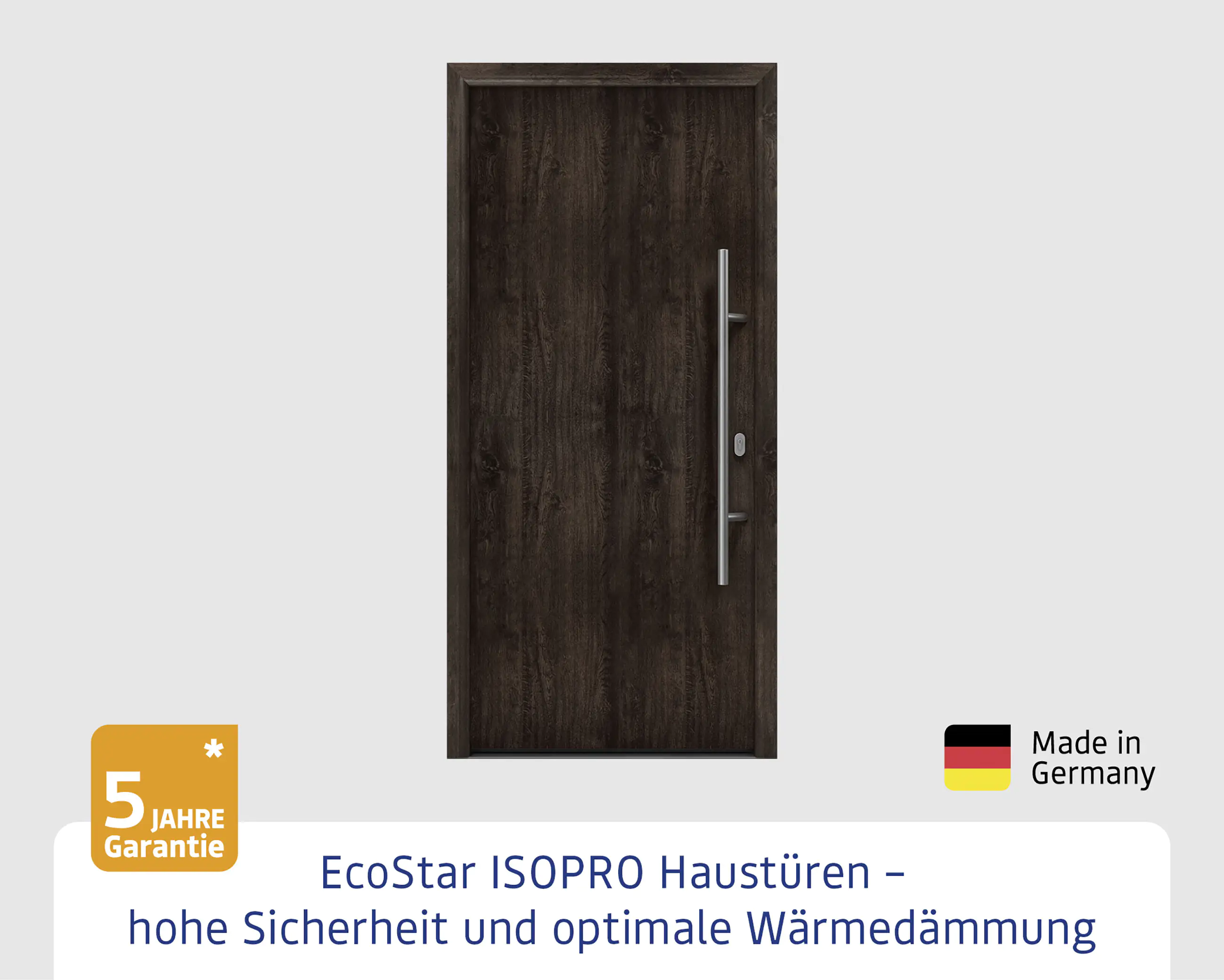 EcoStar Haustür ISOPRO IP 010 night oak 110 x 210 cm