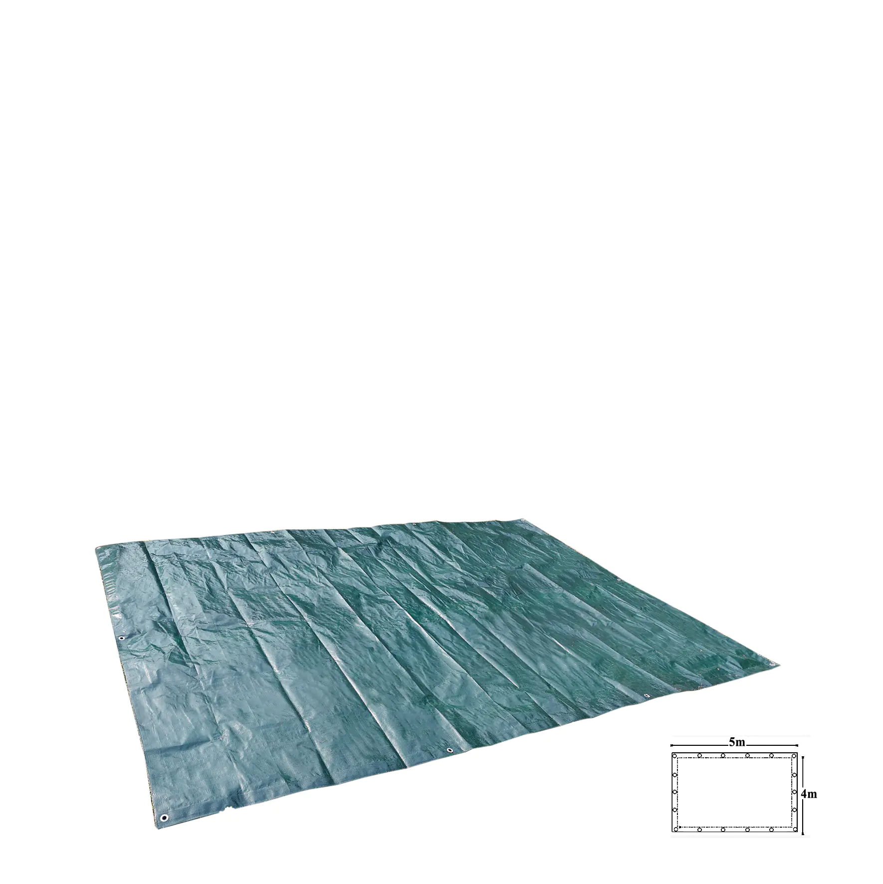 TrendLine Gewebeplane 110 g/m²  4 x 5 m = 20 m² grün mit Ösen
