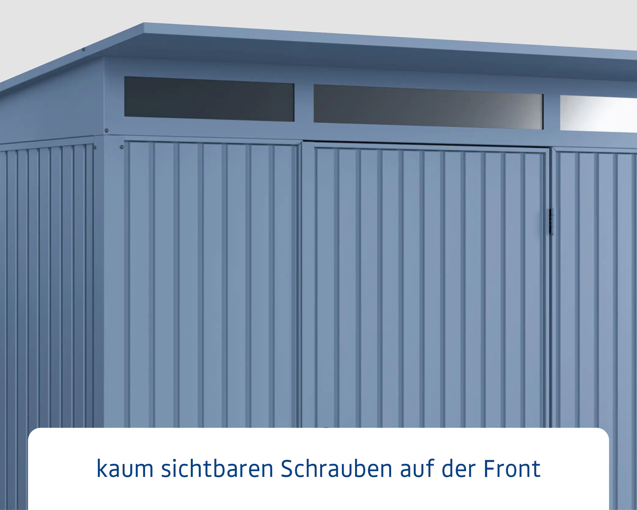 EcoStar Gerätehaus Trend-P Typ 3 taubenblau 312,7 x 283,4 x 232,3 cm