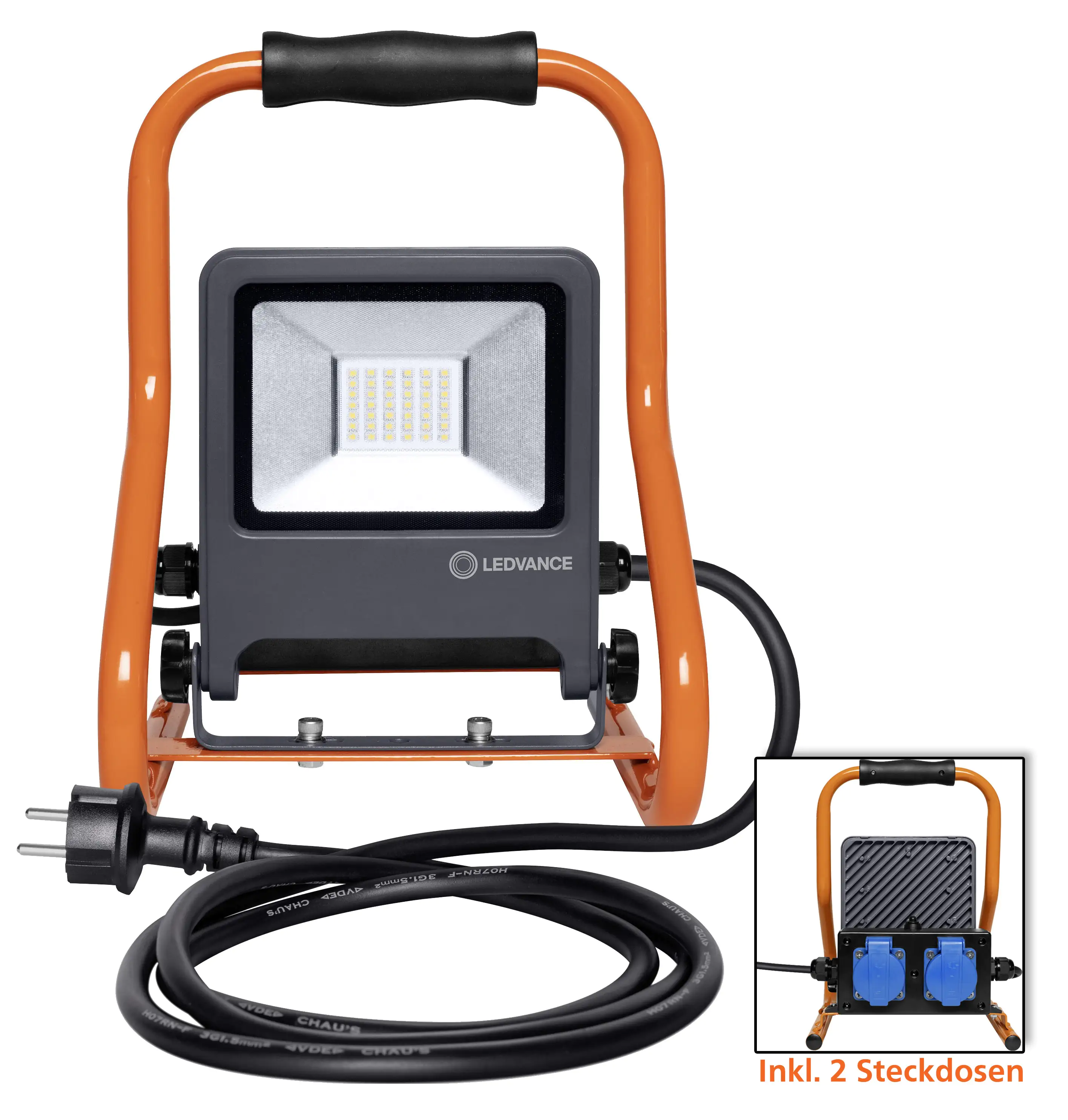Ledvance LED Stahler R-Stand inkl. Mehrfachsteckdose, max. 3000 Watt