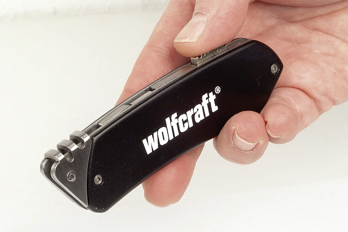 Wolfcraft Alu-Freizeitmesser mit Gürtelclip
