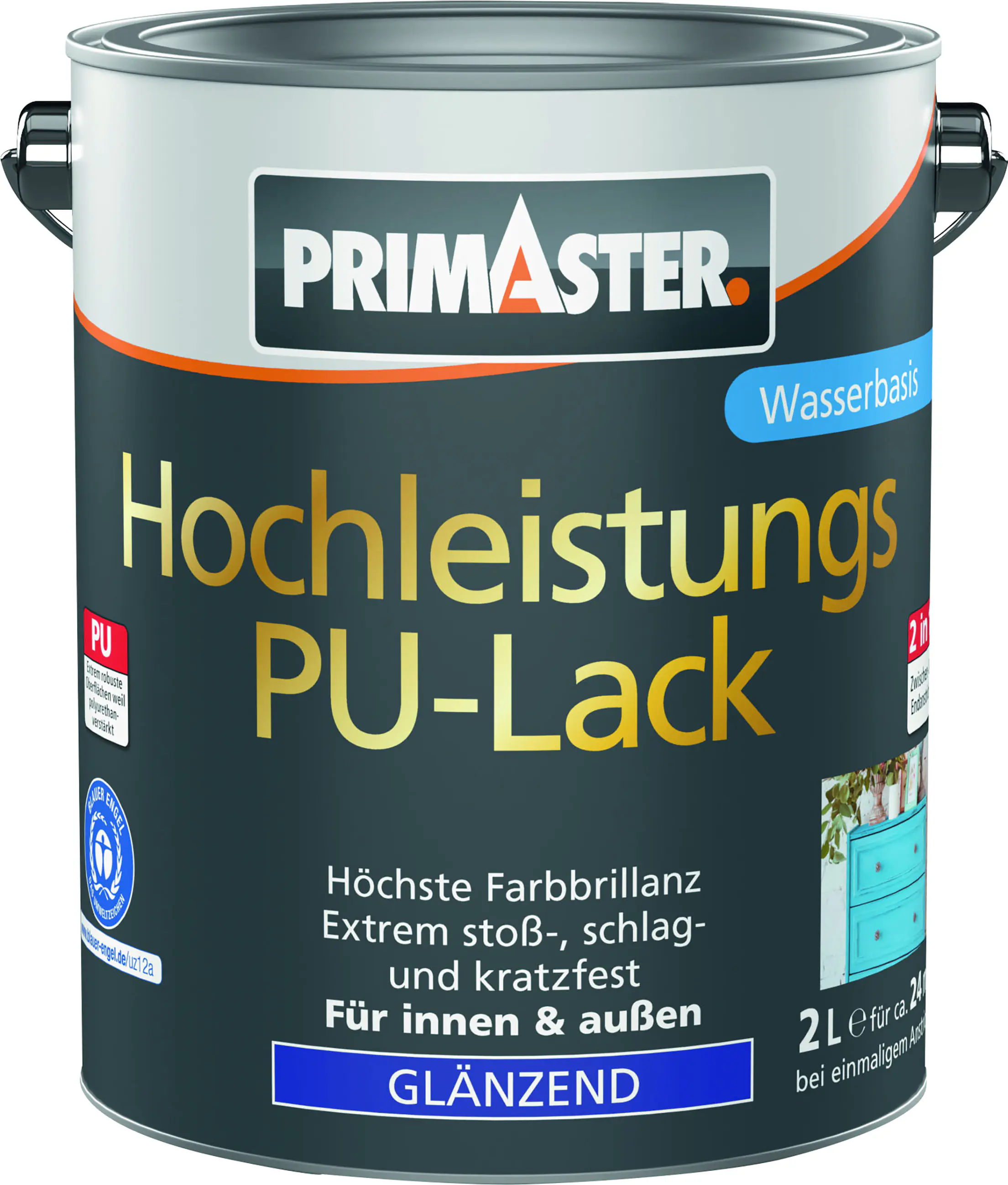 Primaster Hochleistungs PU-Lack weiß glänzend 2 L