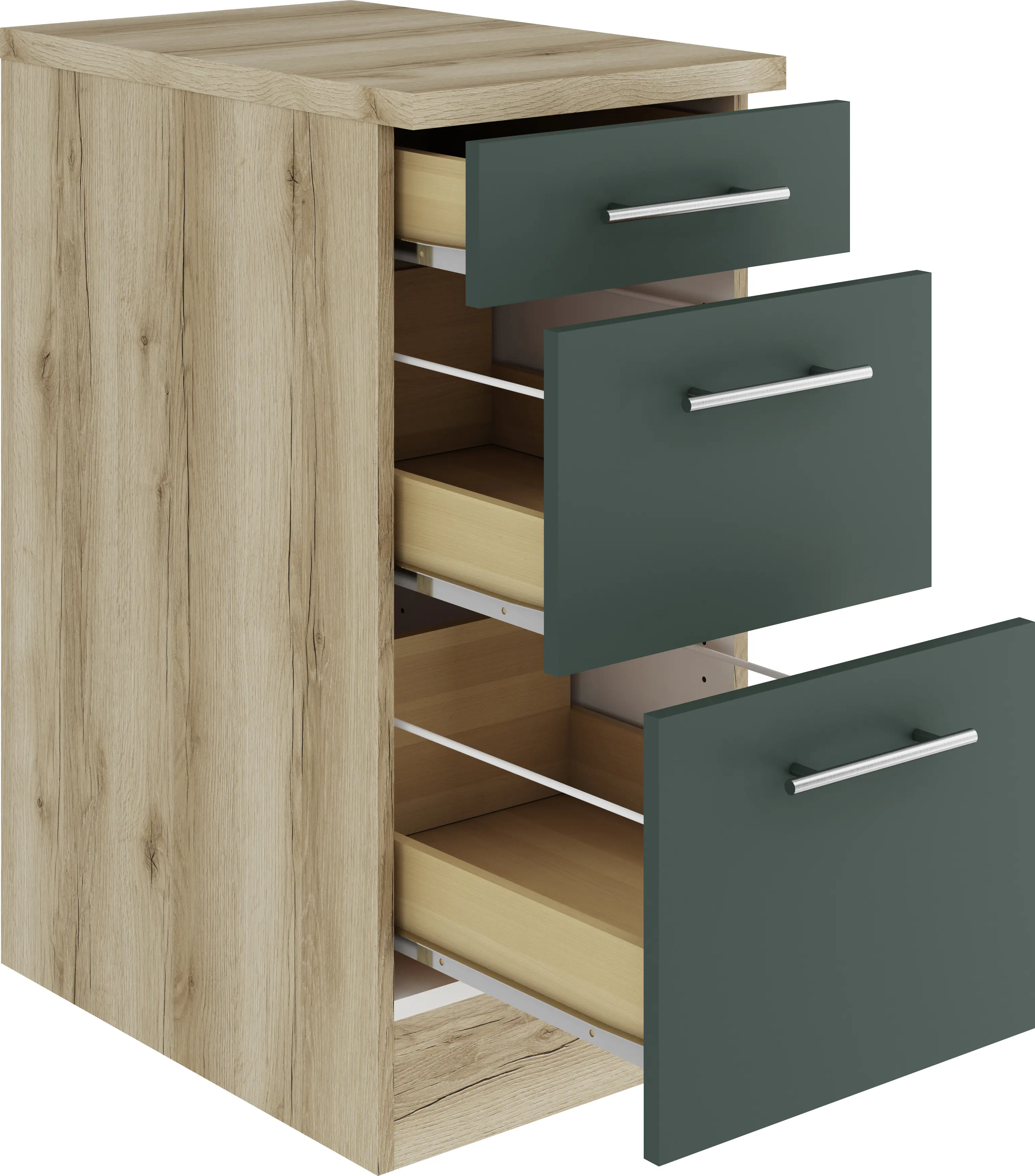 Optifit Unterschrank Savona 405 steingrün/eiche 40 cm