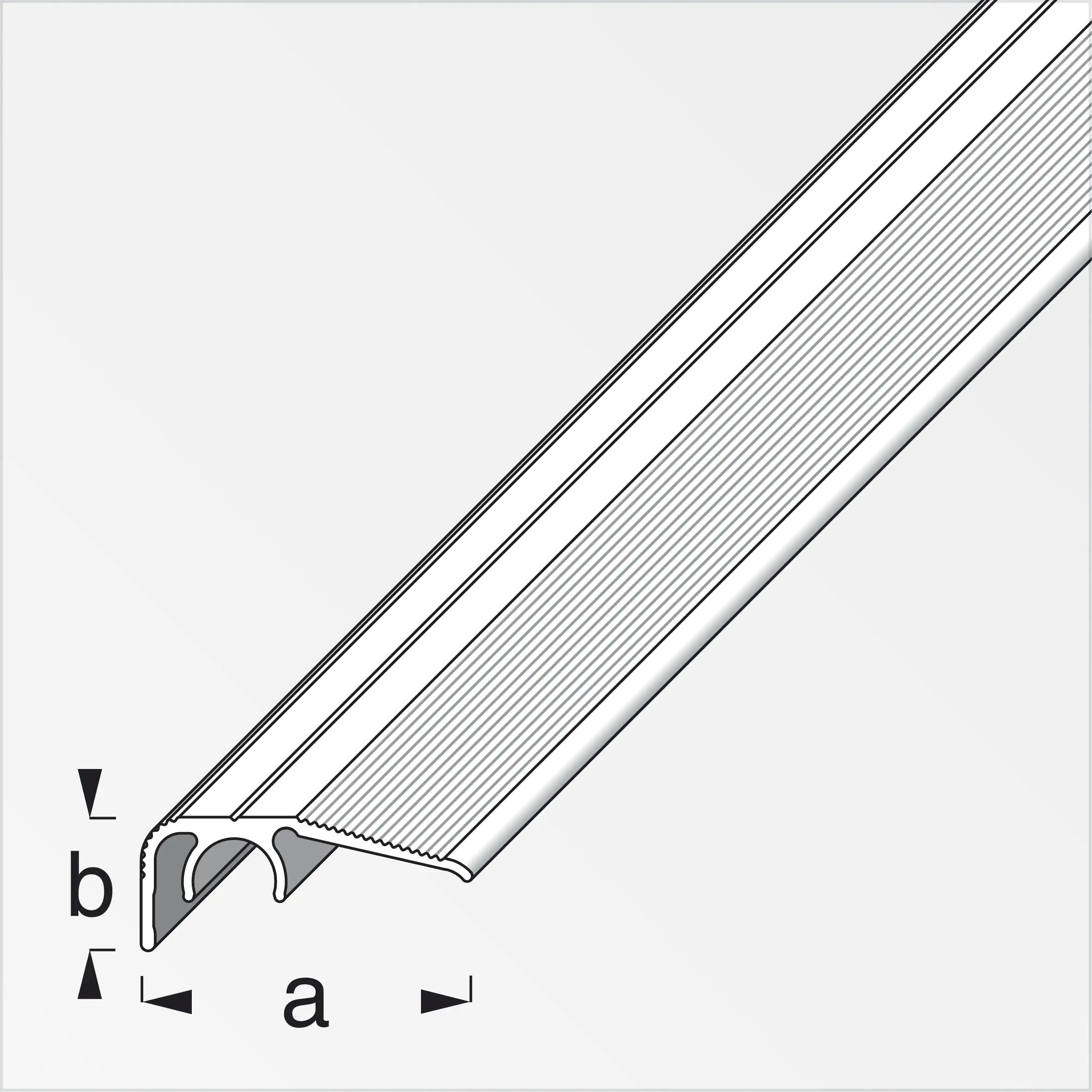 alfer Abschluss-Profil 1 m, 32 x 12.5 mm Aluminium eloxiert titan