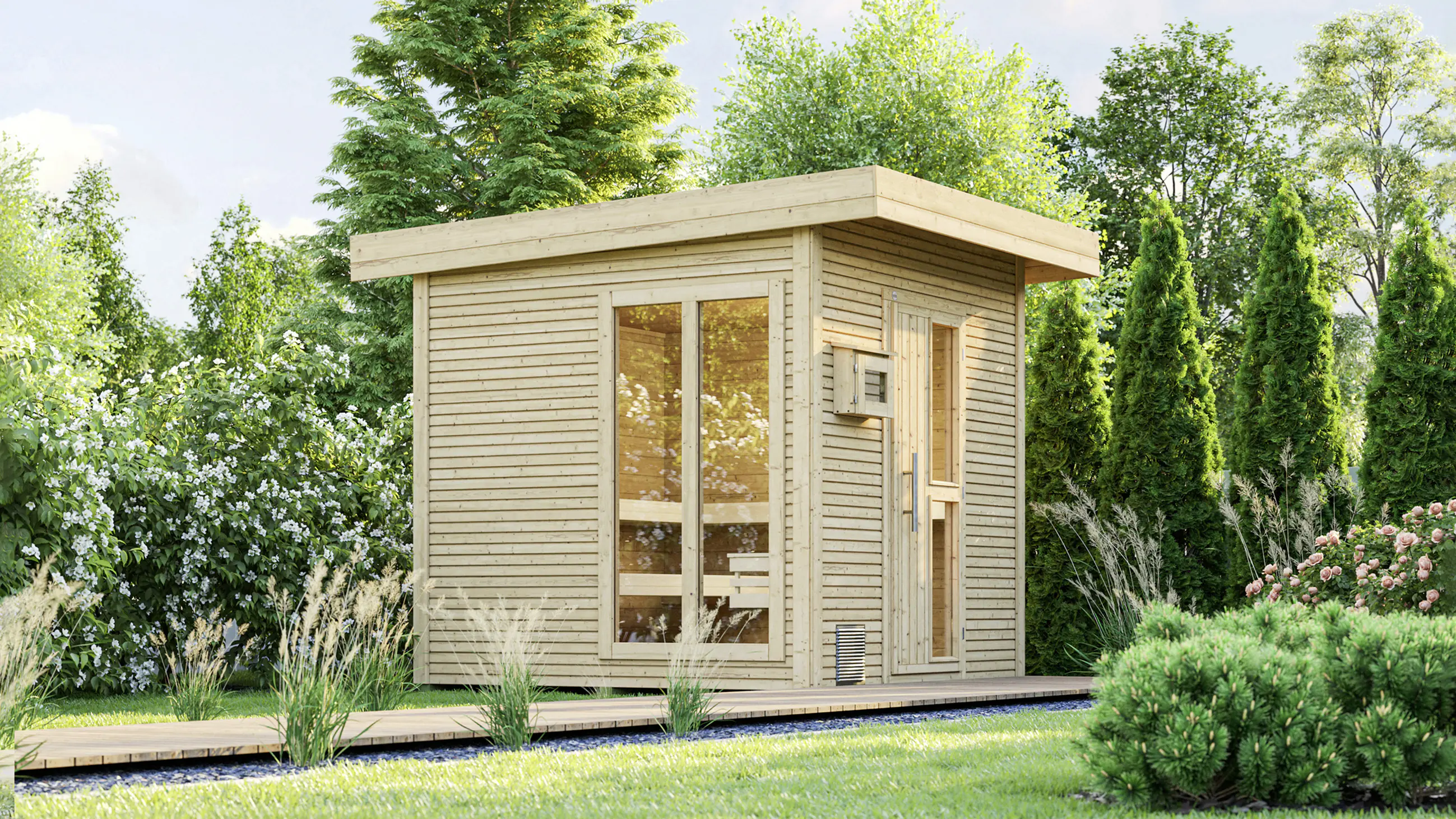 Weka Gartensauna Kuopio 5,66 m² natur