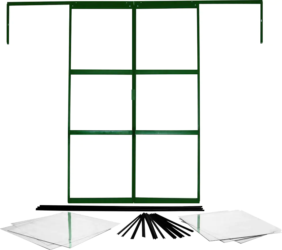 Vitavia Doppelschiebetür-Set Sirius smaragd 3 mm ESG