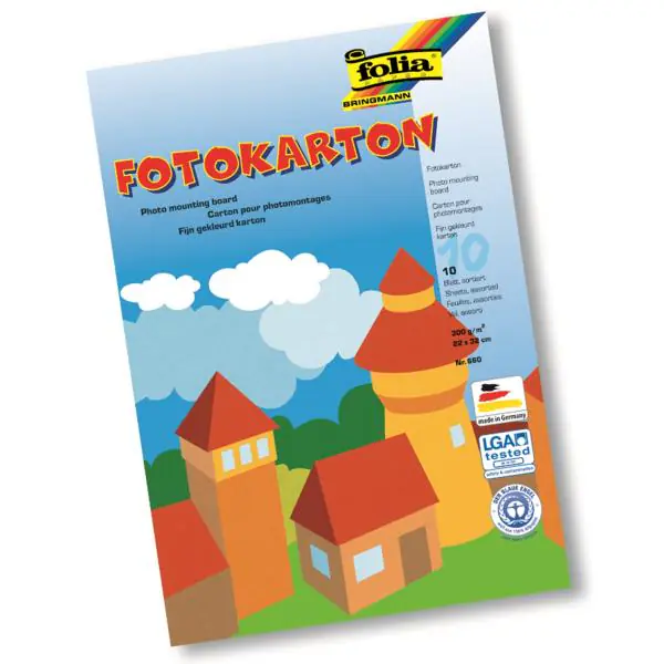 Glorex Fotokartonblock 300g/m² sortiert 22 x 32 cm, 10 Blatt