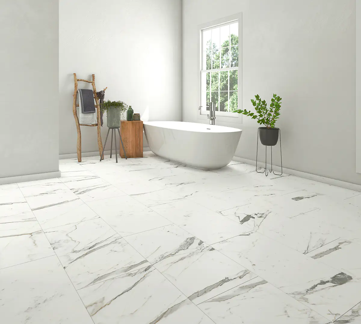 Classen Neo Vario Statio Marmor 118 x 39,2 cm weiß
