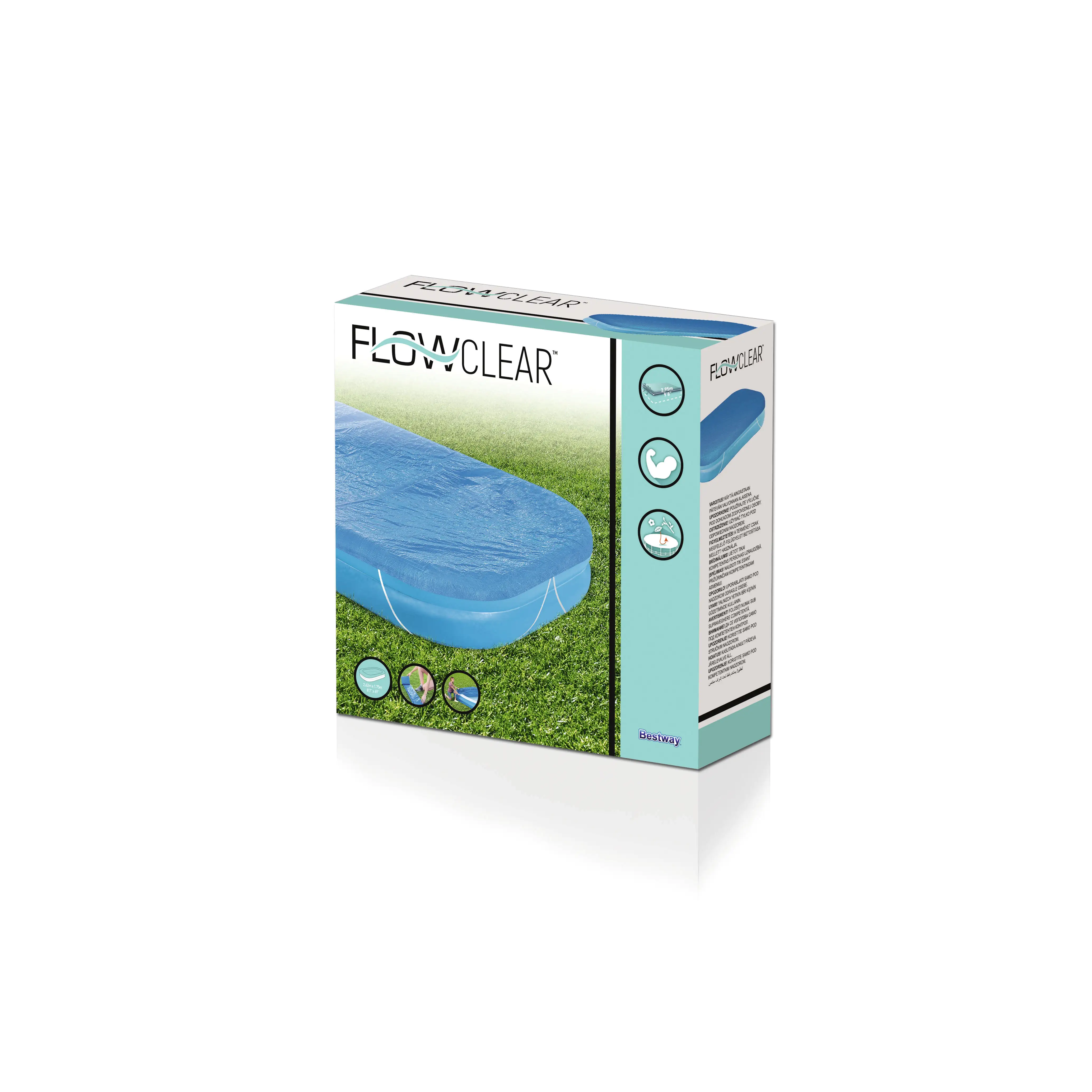 Bestway Flowclear Abdeckplane für Family-Pools 262 x 175 x 51 cm