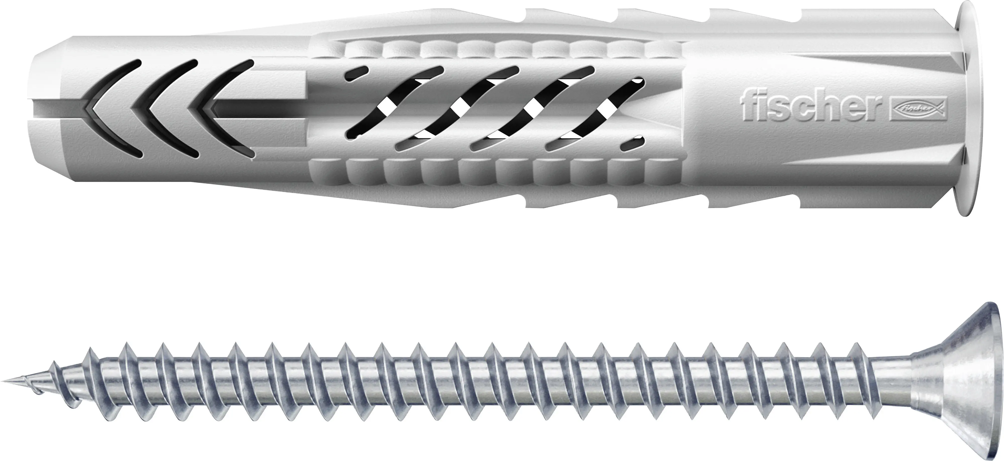 Fischer Universaldübel UX 5 x 30 mm mit Rand & Schraube - 10 Stück
