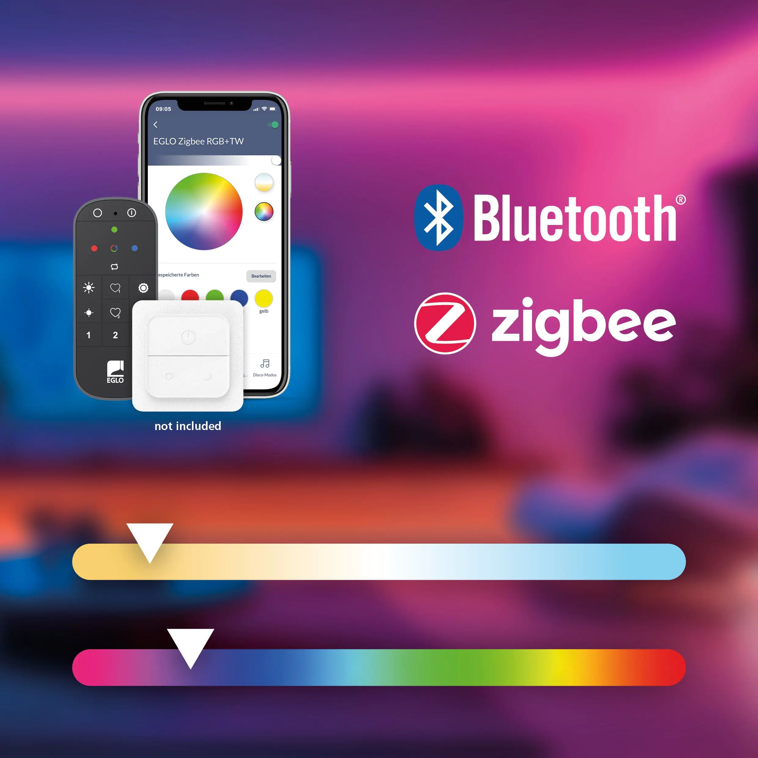 Eglo Connect LED Pendelleuchte Simolaris-Z schwarz 122 x 5,5 cm dimmbar