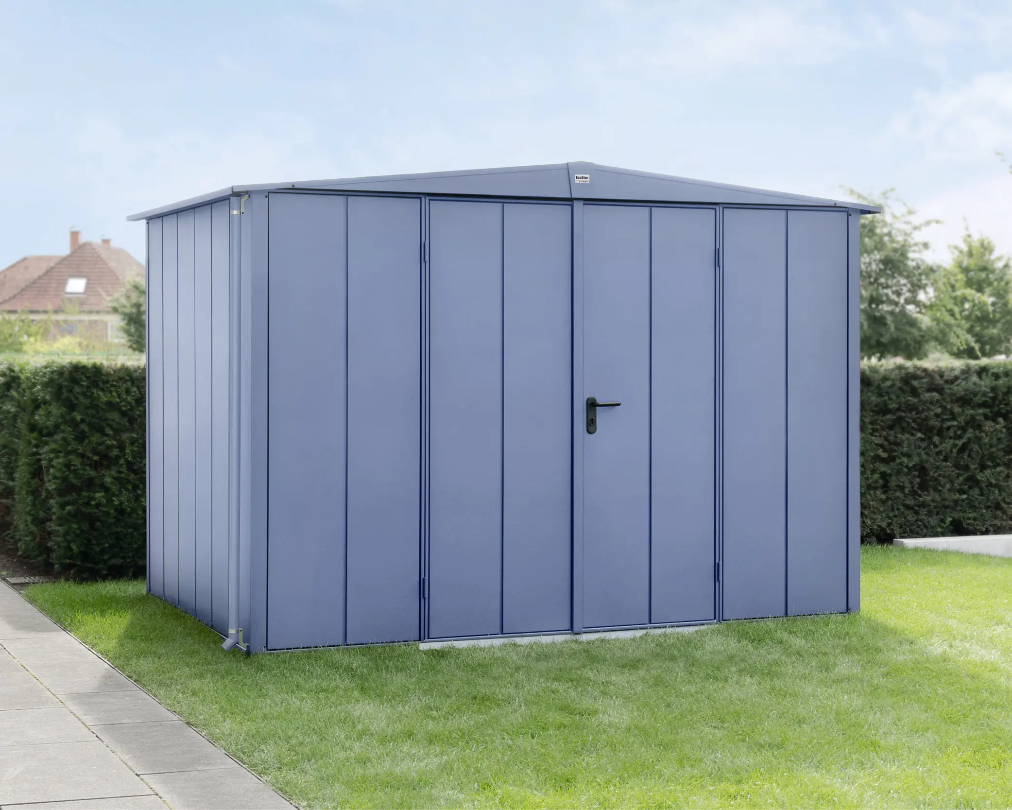 EcoStar Gerätehaus Elegant-S Typ 3 323,6 x 247,7 x 219,4 cm taubenblau