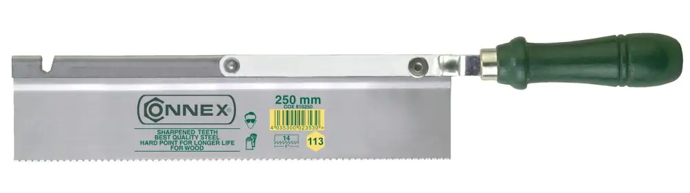 Connex Feinsäge 250 mm umlegbar Zähne geschlliffen und gehärtet