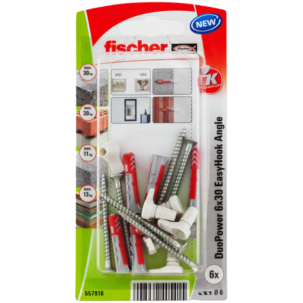 Fischer Dübel-Set Duopower 6.0 x 30 mm - 6 Stück