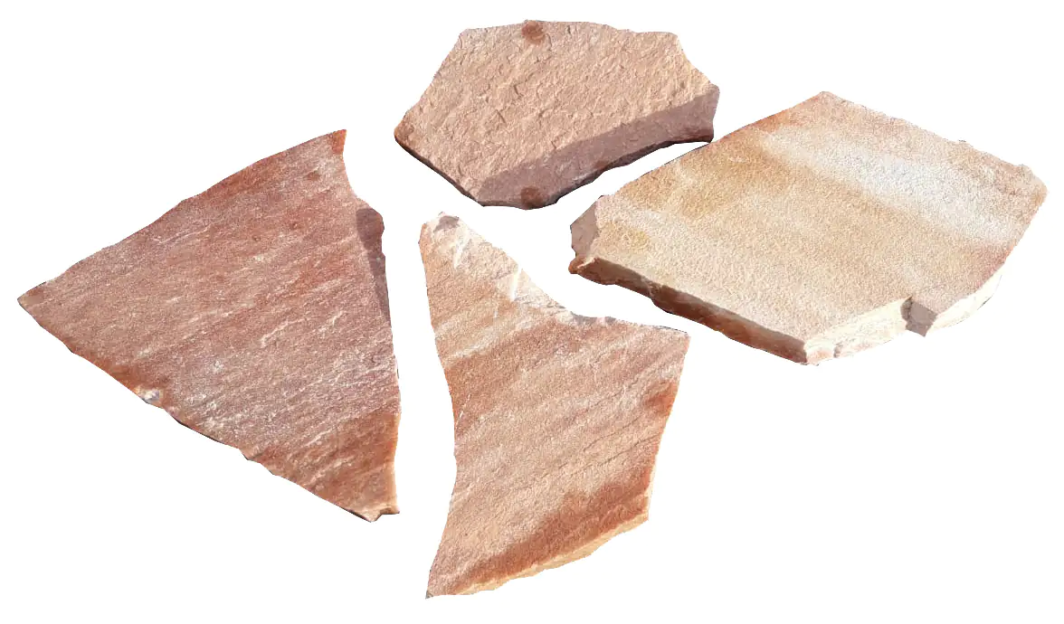 Polygonalplatten Quarzit rosa-mix