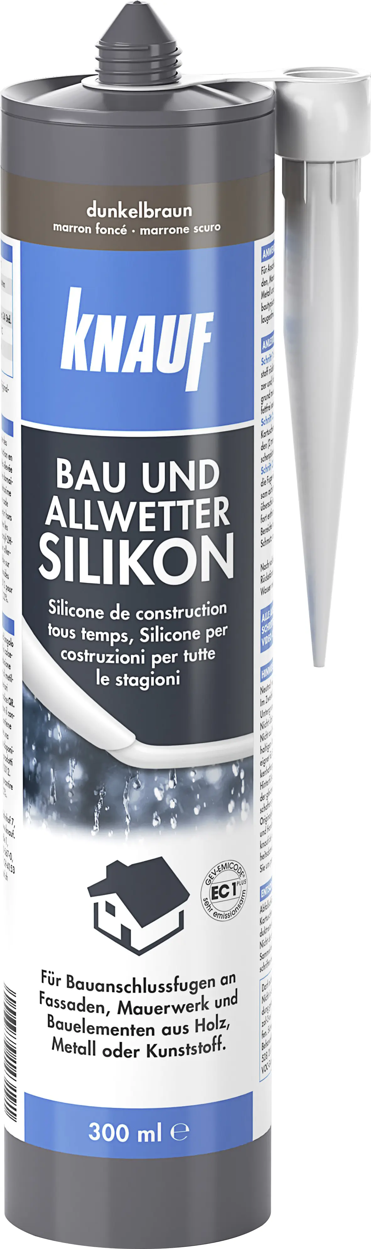 Knauf Bau- & Allwetter Silikon 300 ml dunkelbraun