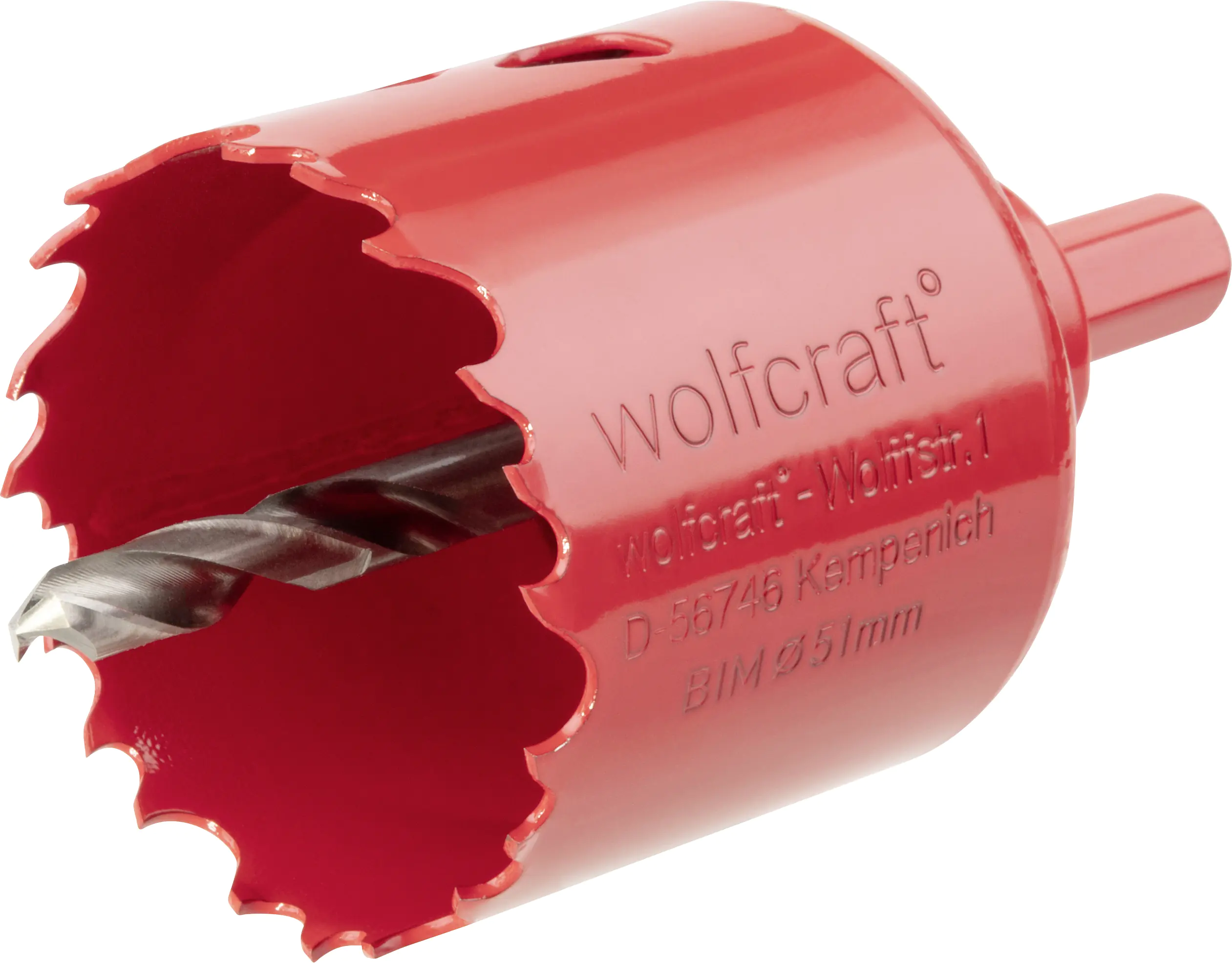 Wolfcraft Lochsäge Ø 51 mm Bimetall inkl. Schaft und Bohrer