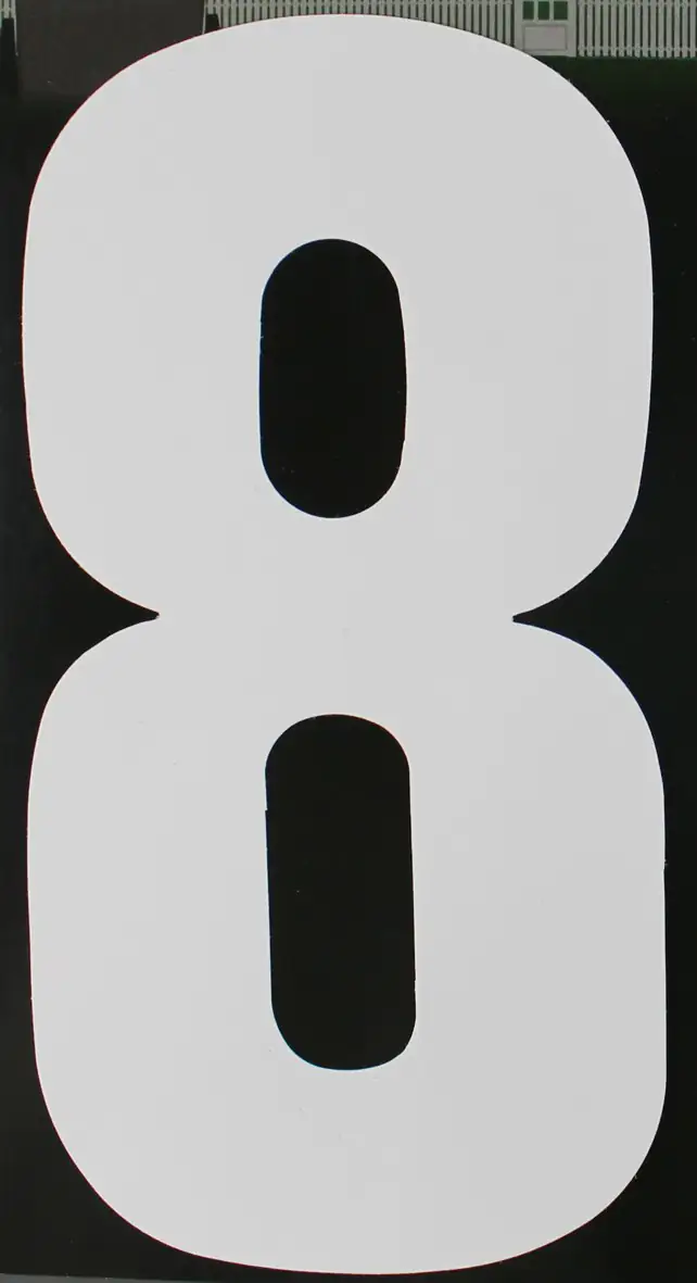 Conacord Reflektierende Klebezahl "8" weiß 170 mm