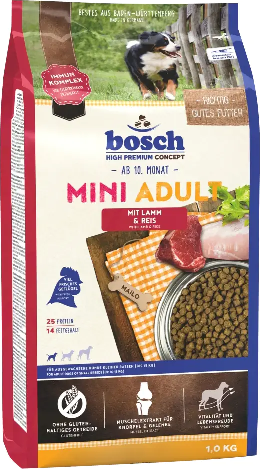 Bosch Hundetrockenfutter Adult Mini 1 kg Lamm & Reis 