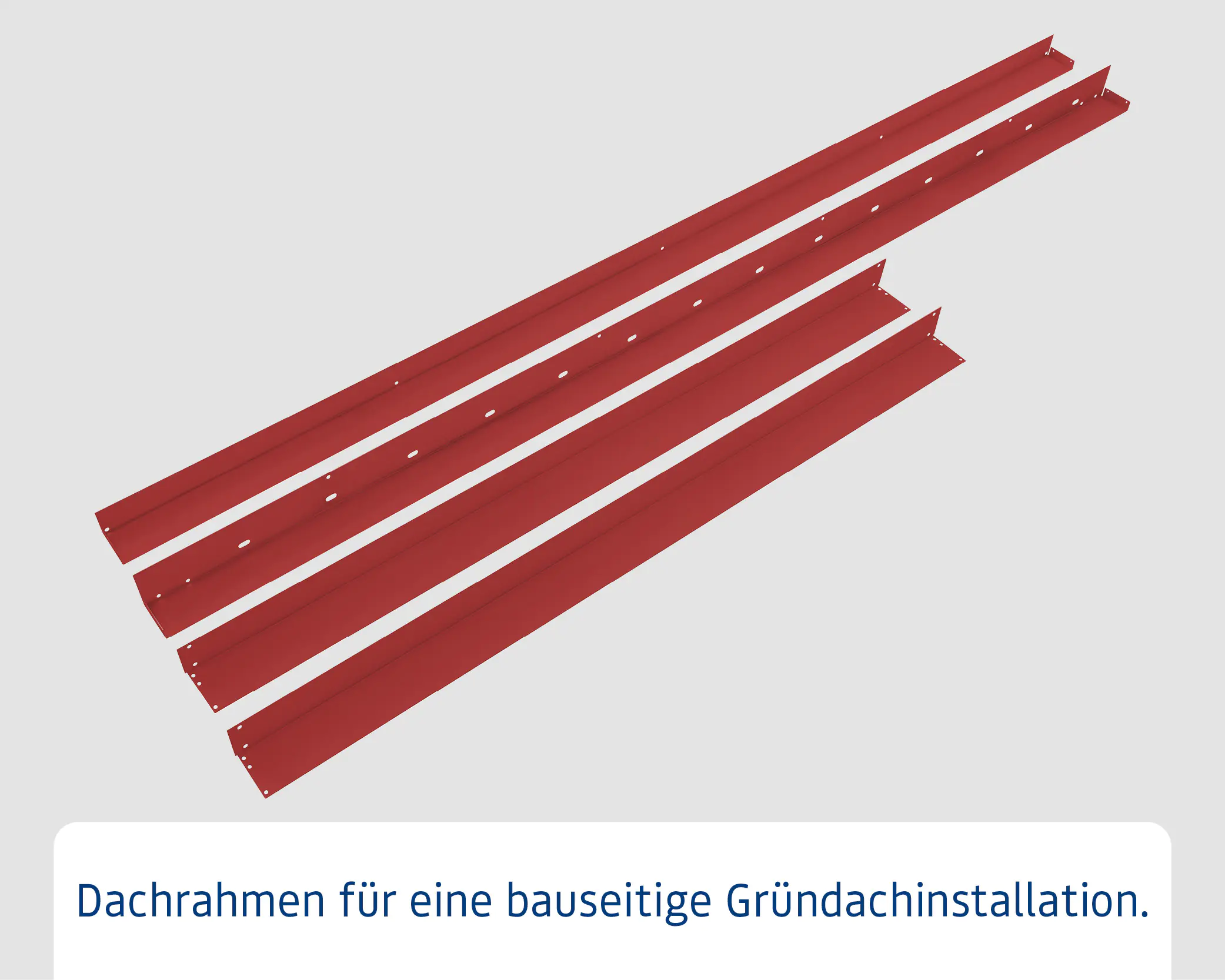 EcoStar Dachrahmen für Gründach Pultdach Typ 3 rot