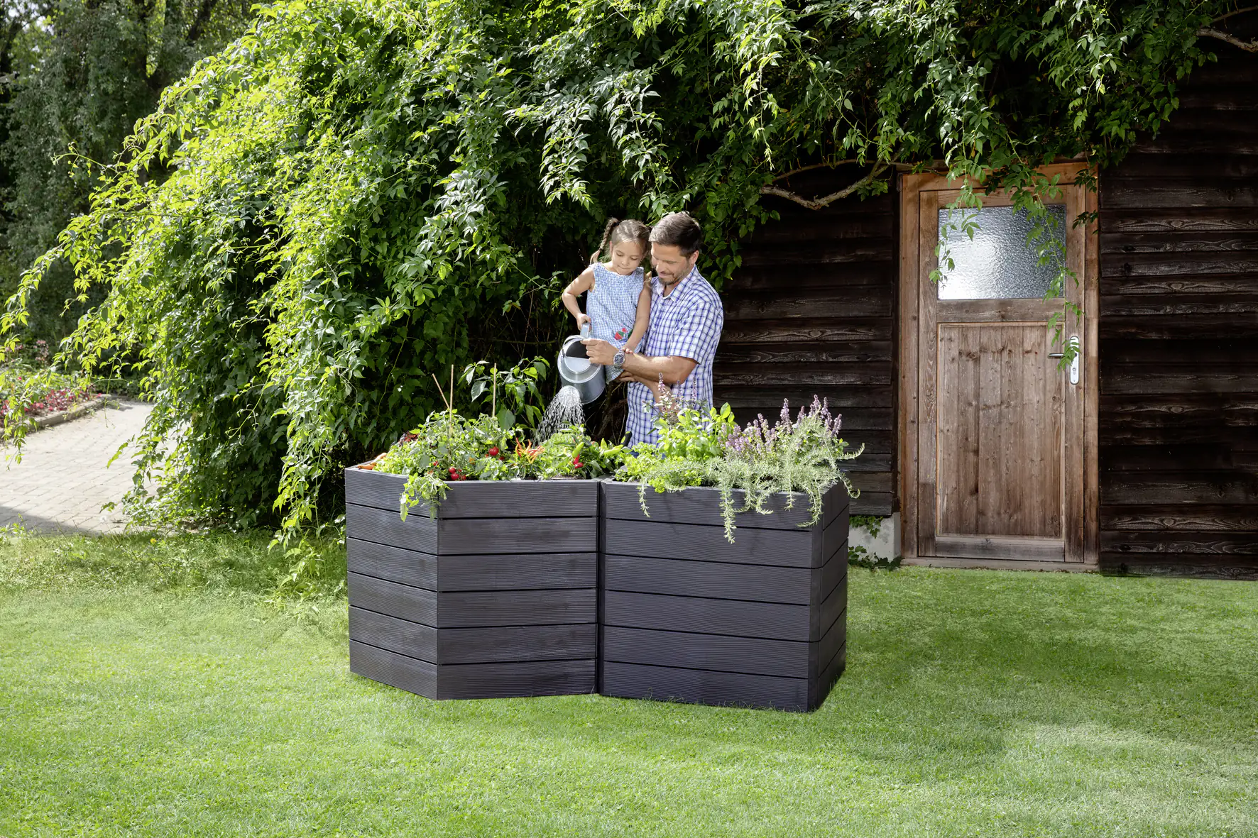 Garantia Hochbeet Ergo Vario 3, wood, Flora Wassersystem