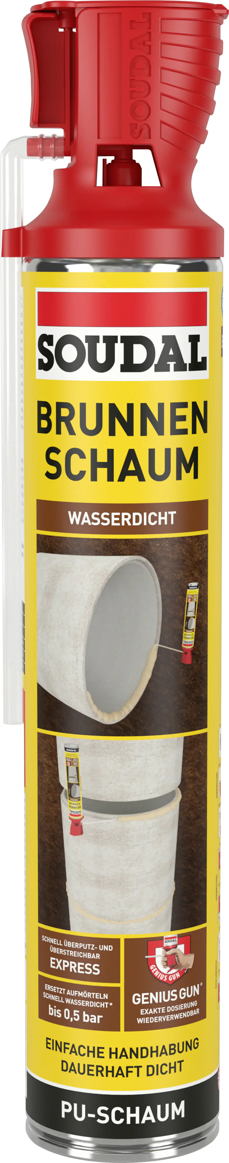 Soudal 1K Brunnenschaum Genius Gun 750 ml