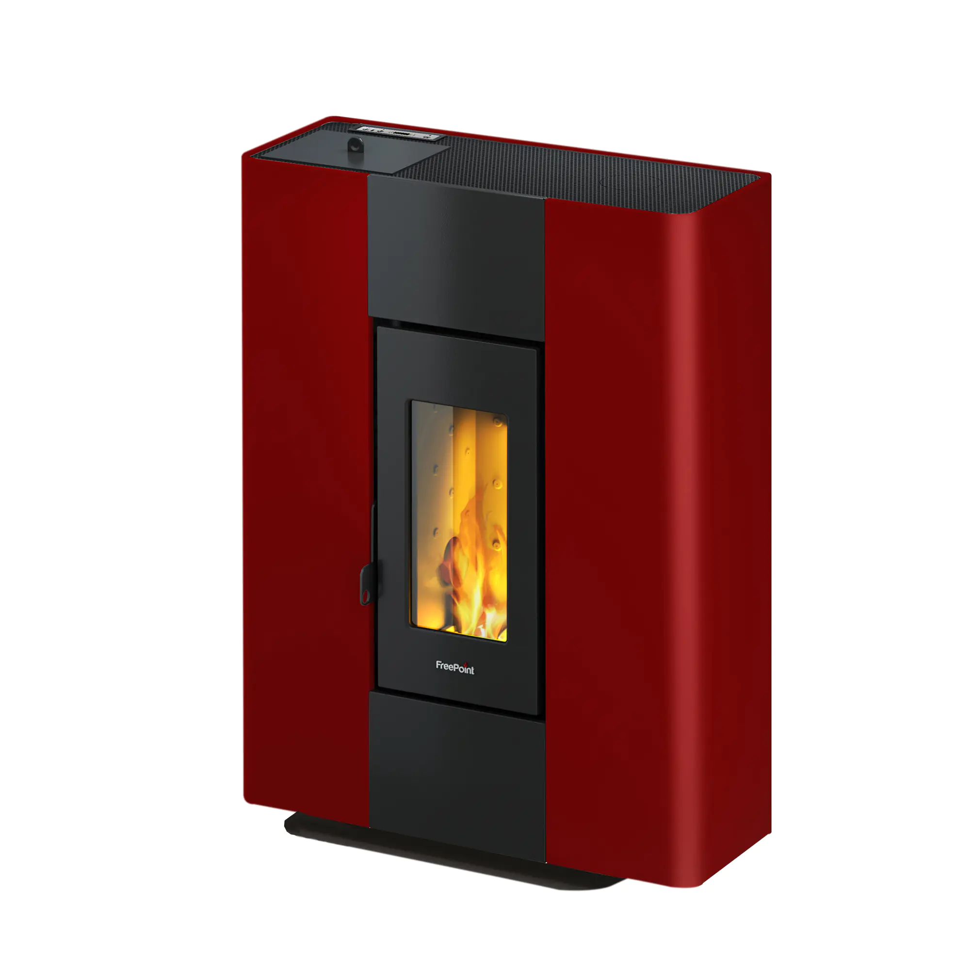 FreePoint Pelletofen ROXY STAND Stahlverkleidung bordeaux 27 - 7 kW