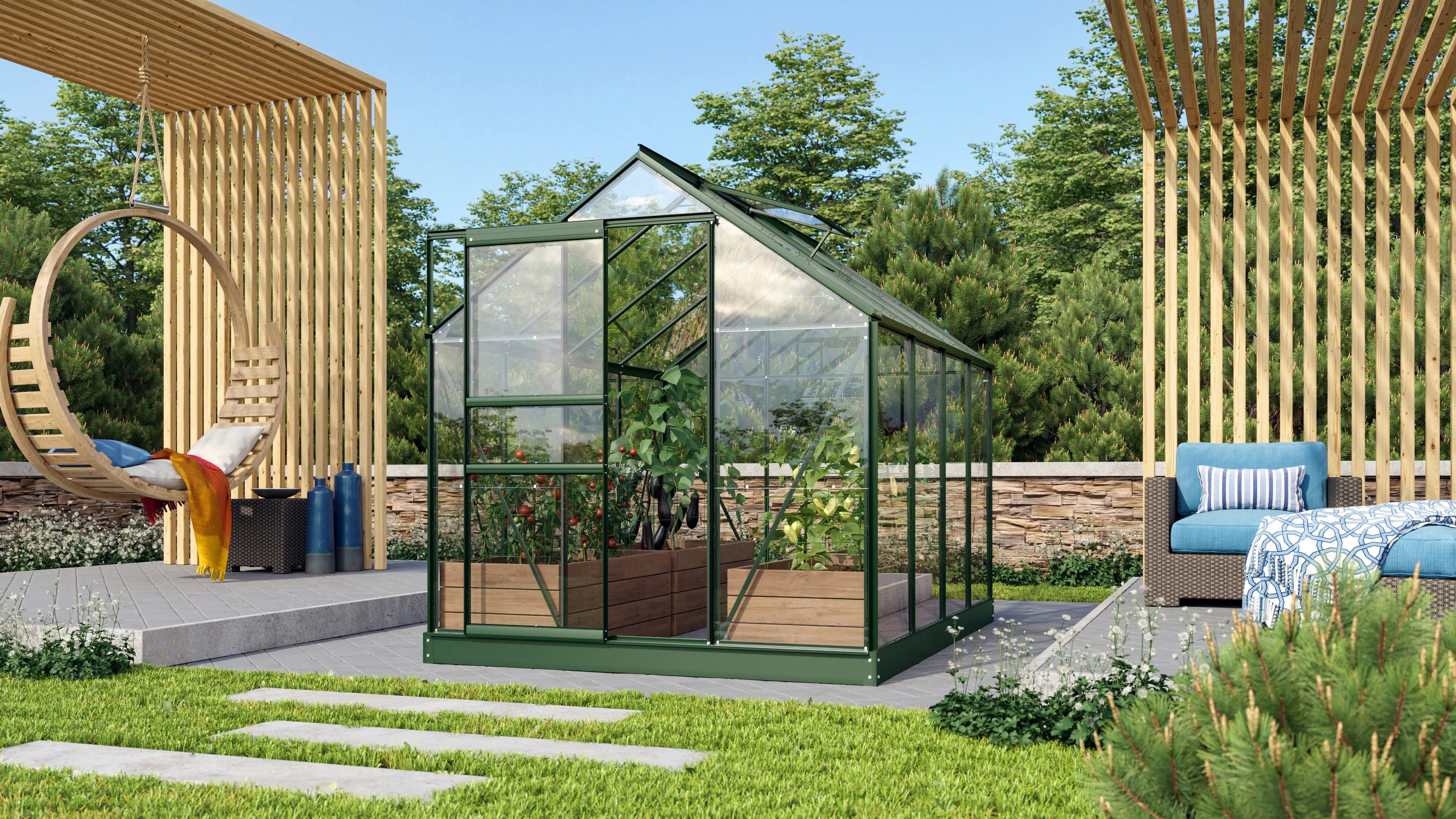 Vitavia Gewächshaus Venus 5000 192 x 254 cm 3 mm ESG