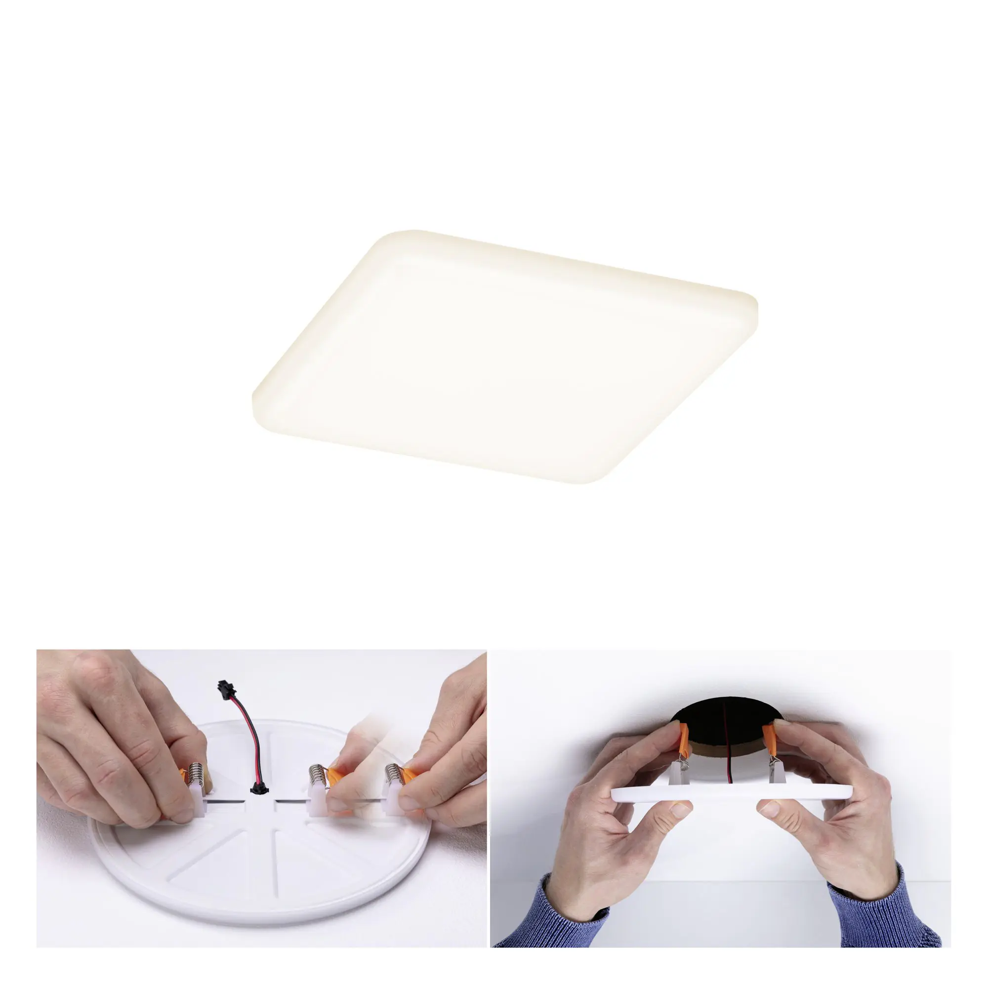 Paulmann Einbauleuchte LED Veluna Varifit eckig 12,5 cm 8,5 W satin