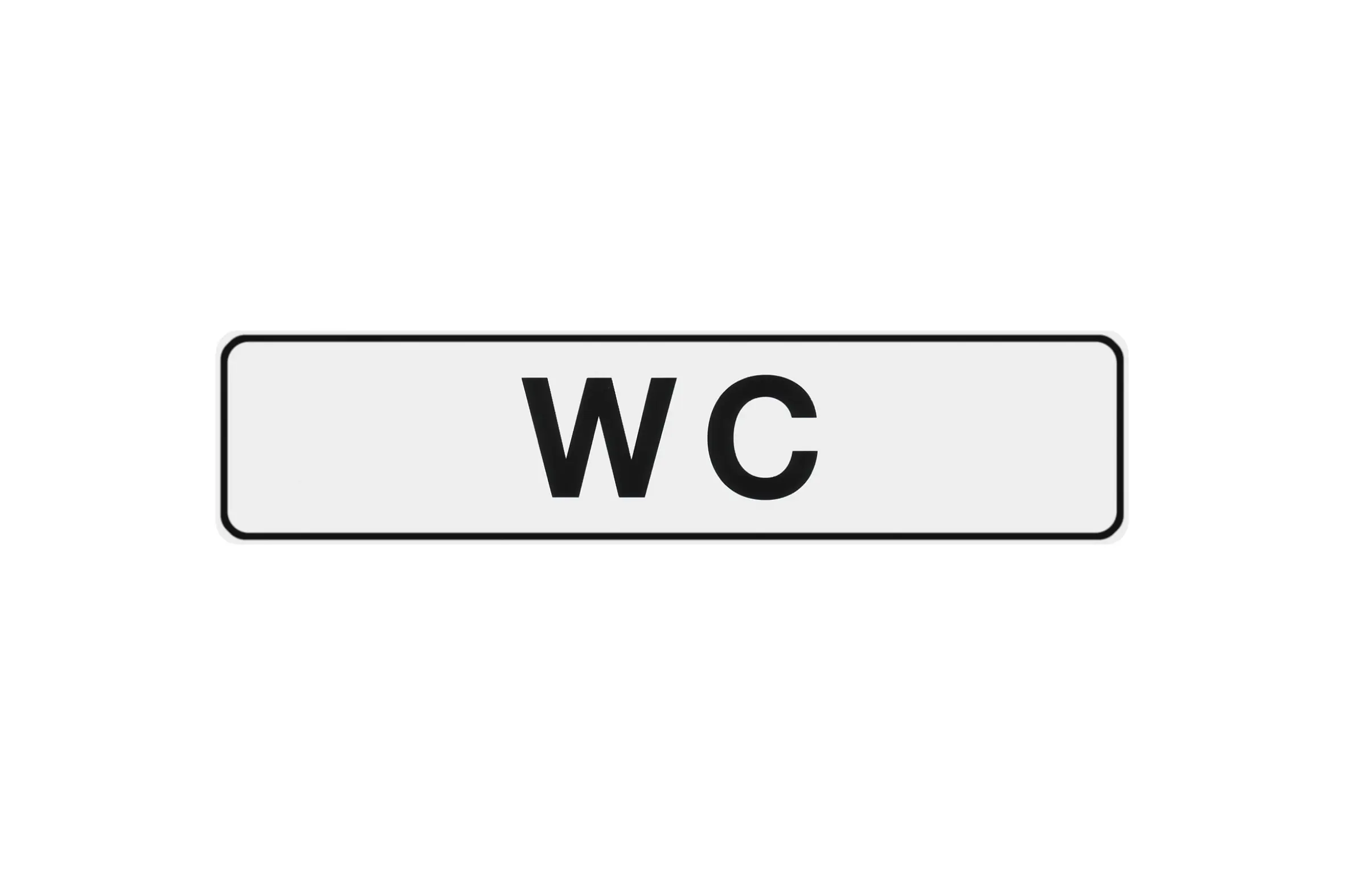 Conmetall Aufkleber WC PVC 20 x 4,8 cm weiß/schwarz