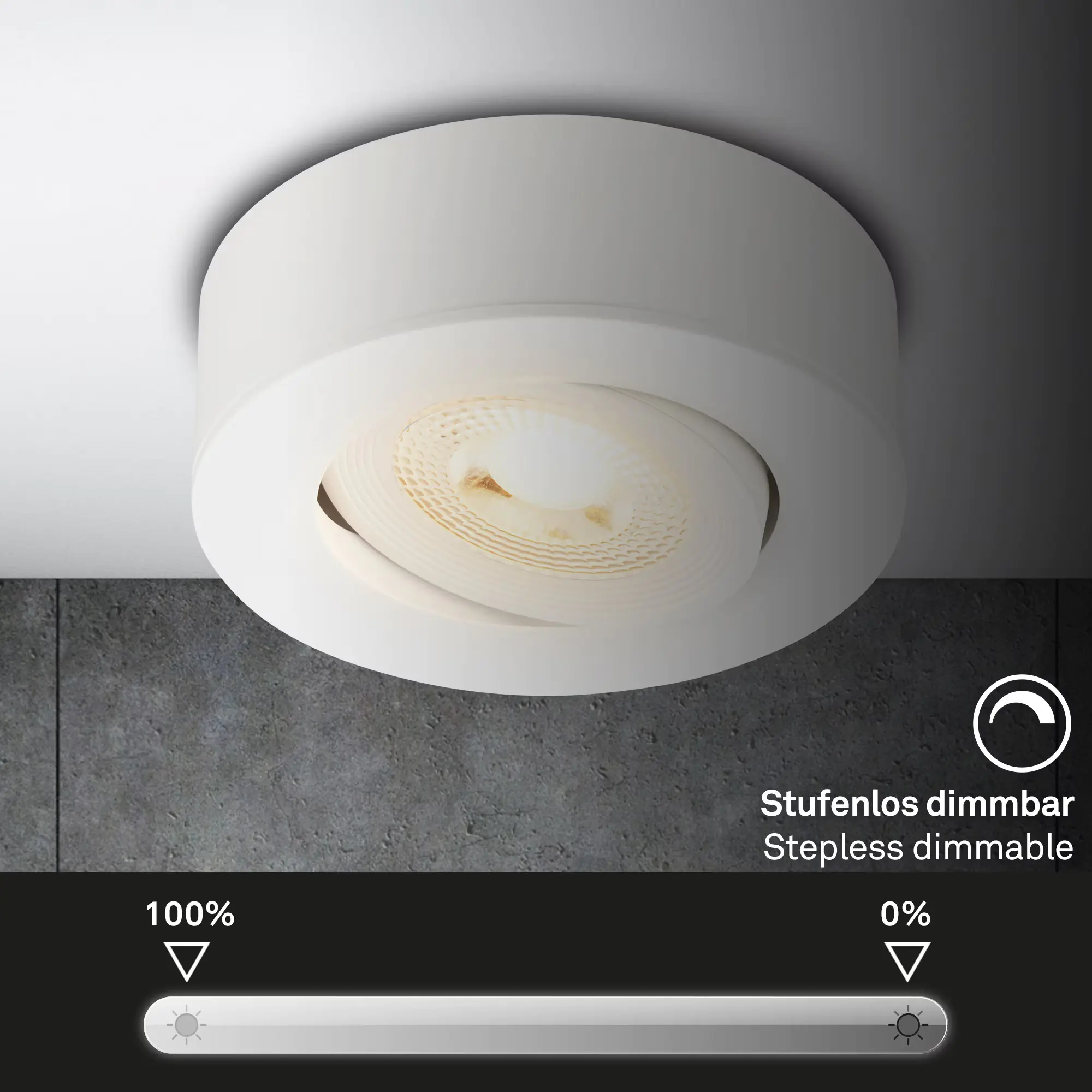 Briloner LED-Einbauleuchten 2in1 Mini Ein-& Aufbau 9W 500lm weiß dimmbar