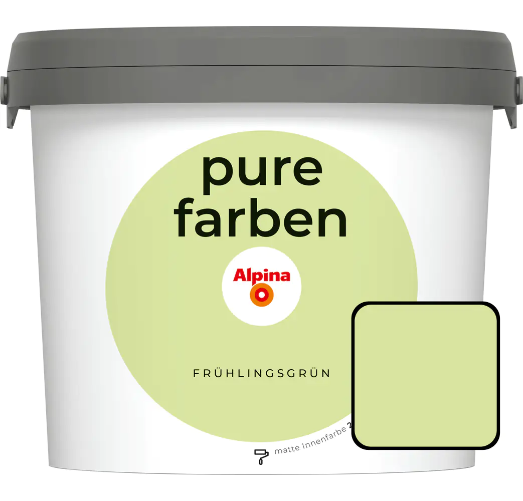 Alpina Pure Farben Wandfarbe frühlingsgrün 2,5 L
