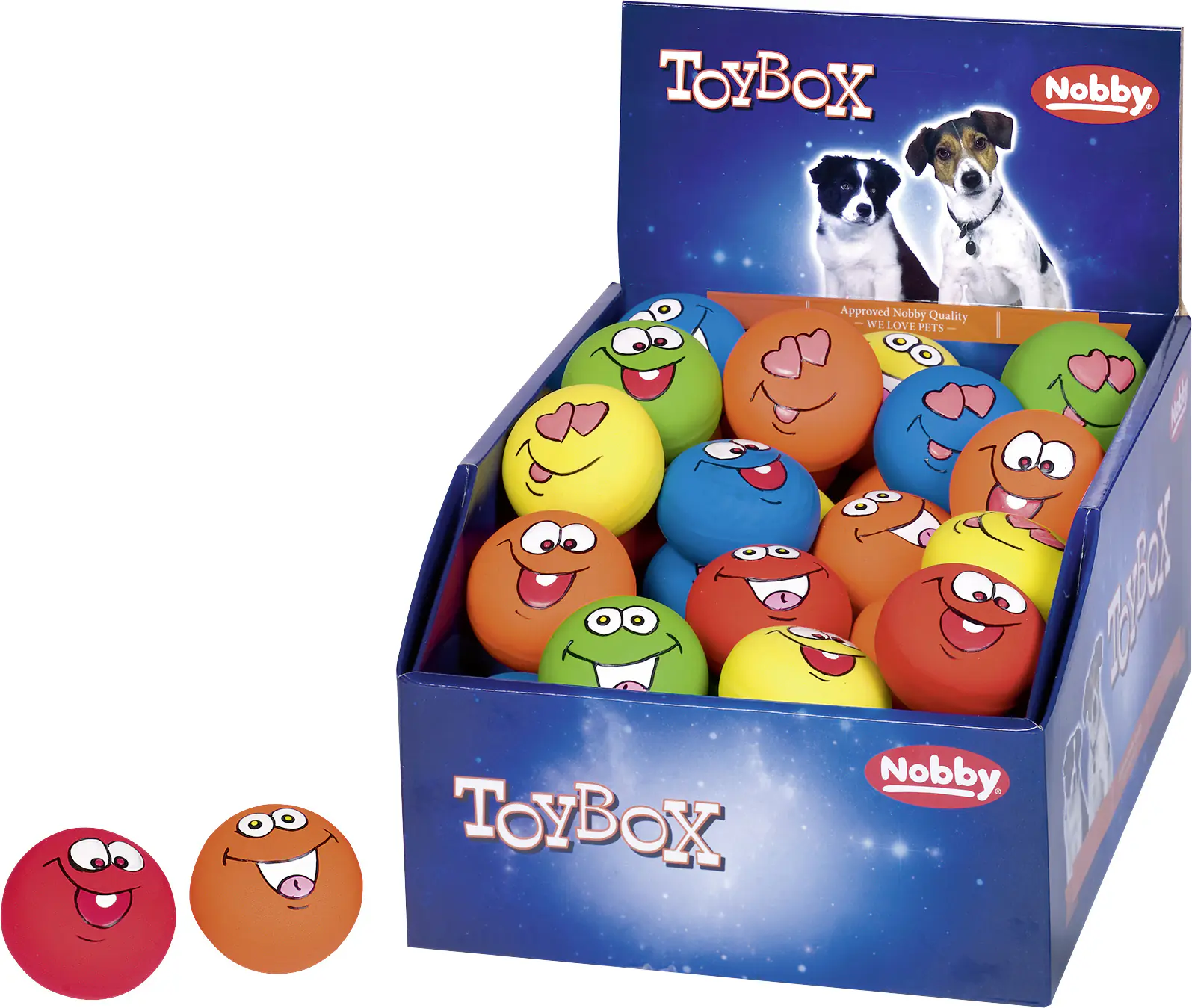 Nobby Latex Crazy Faces Hundespielzeug 5,5 cm