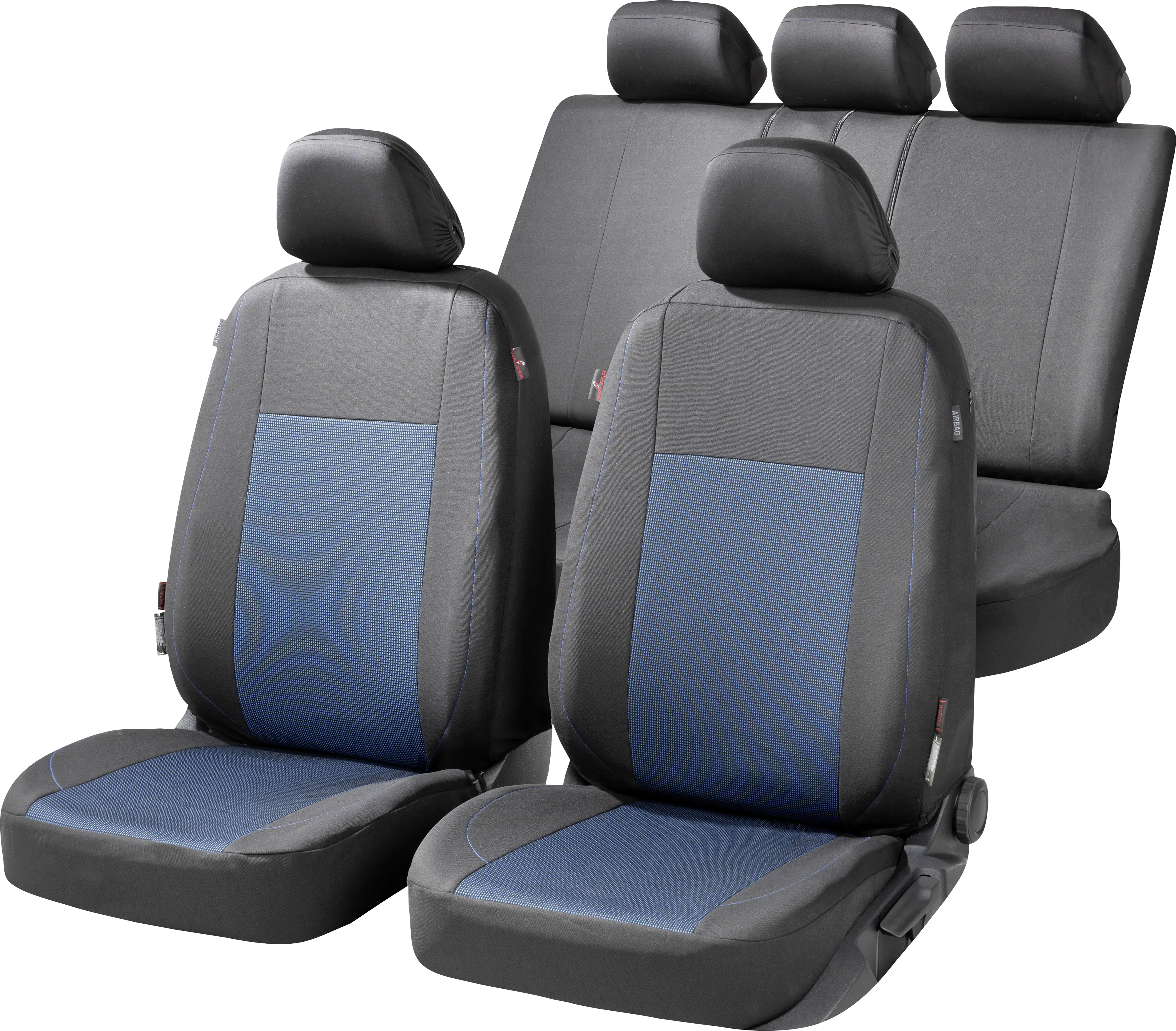 Walser Autositzbezug Ardwell Komplett-Set Collection Premium blau-schwarz