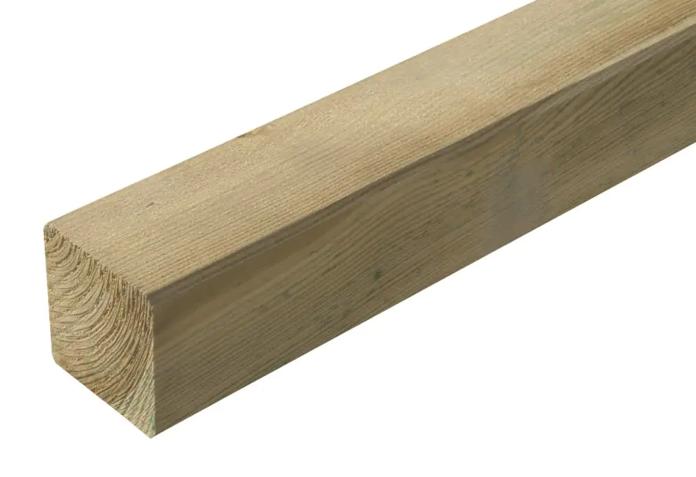 Kantholzpfosten 160 cm, 70 x 70 mm, kesseldruckimprägniert