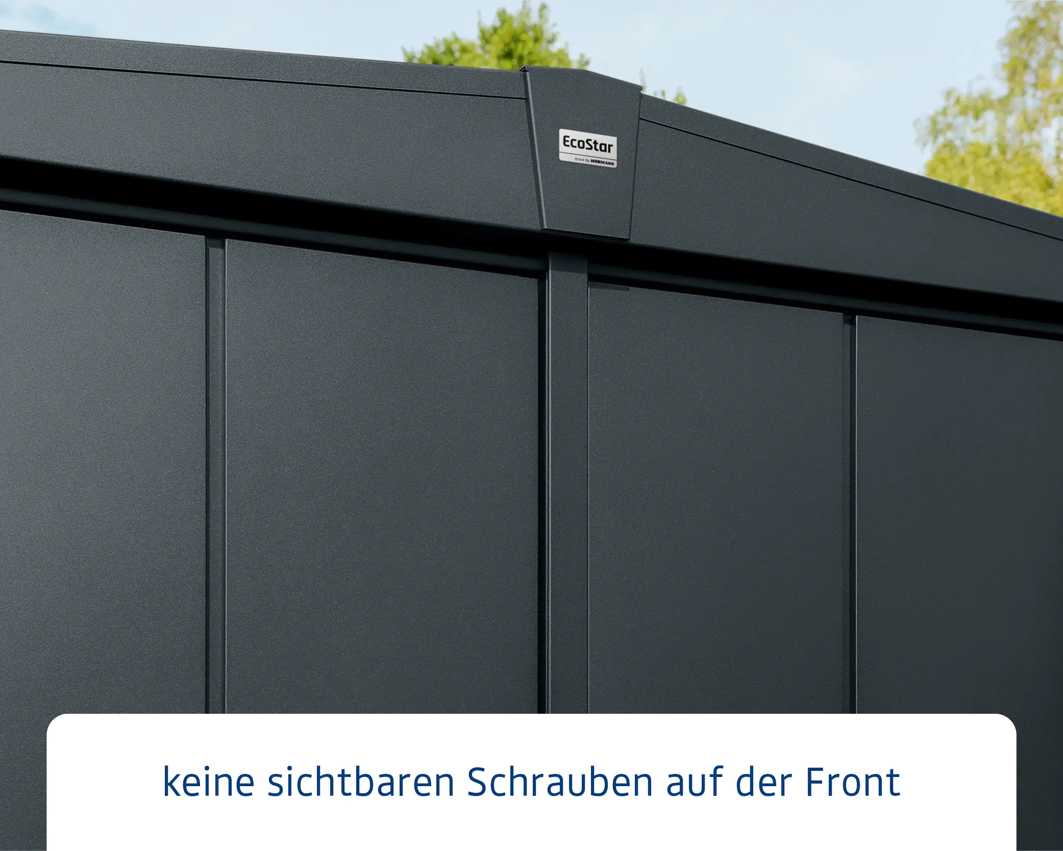 EcoStar Gerätehaus Elegant-S Typ 1 anthrazitgrau 1 flg 258,8 x 121,3 cm