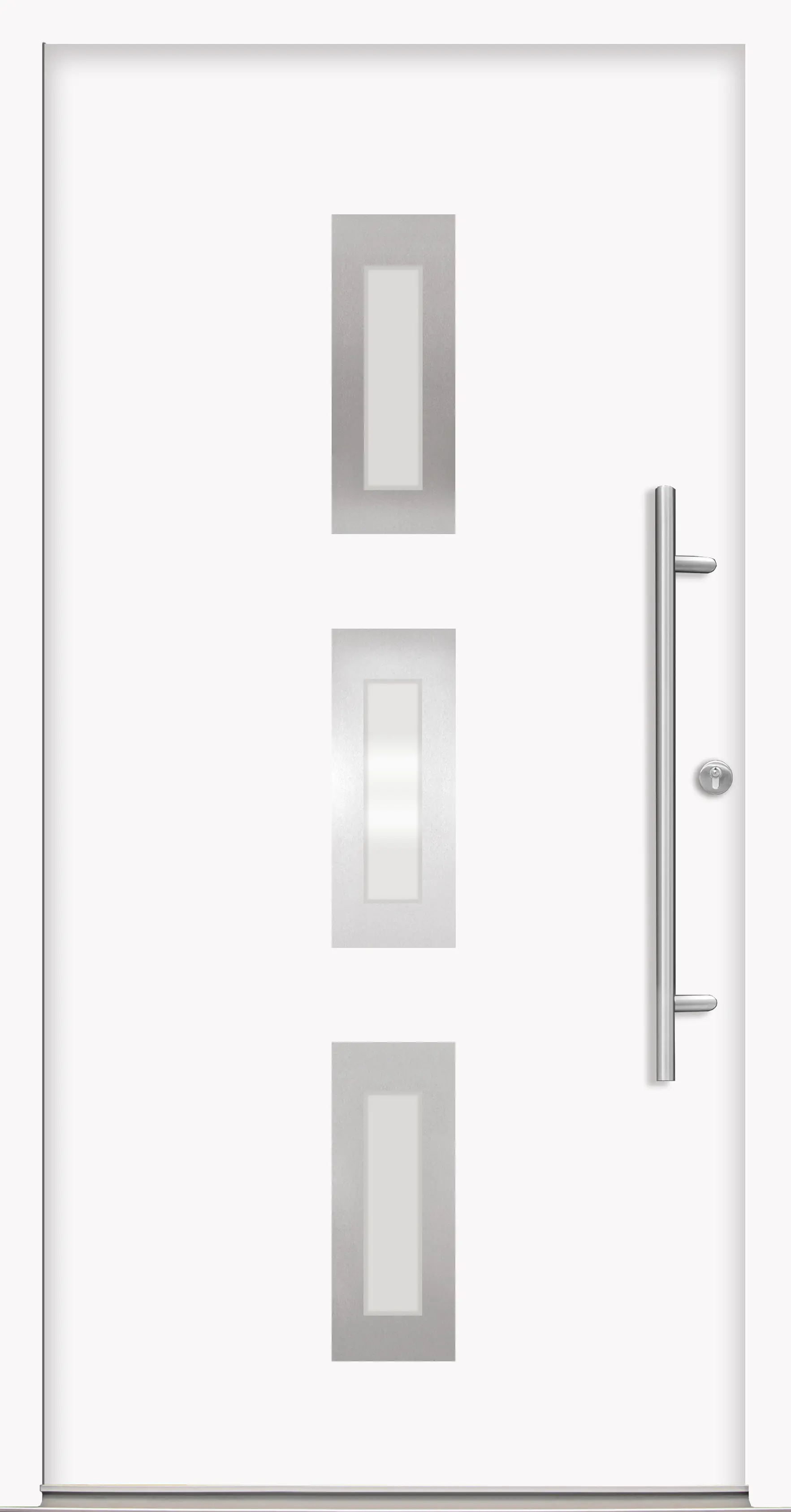 Splendoor Haustür Passivedoor Premium B02 Weiß DIN Rechts 110 x 210 cm