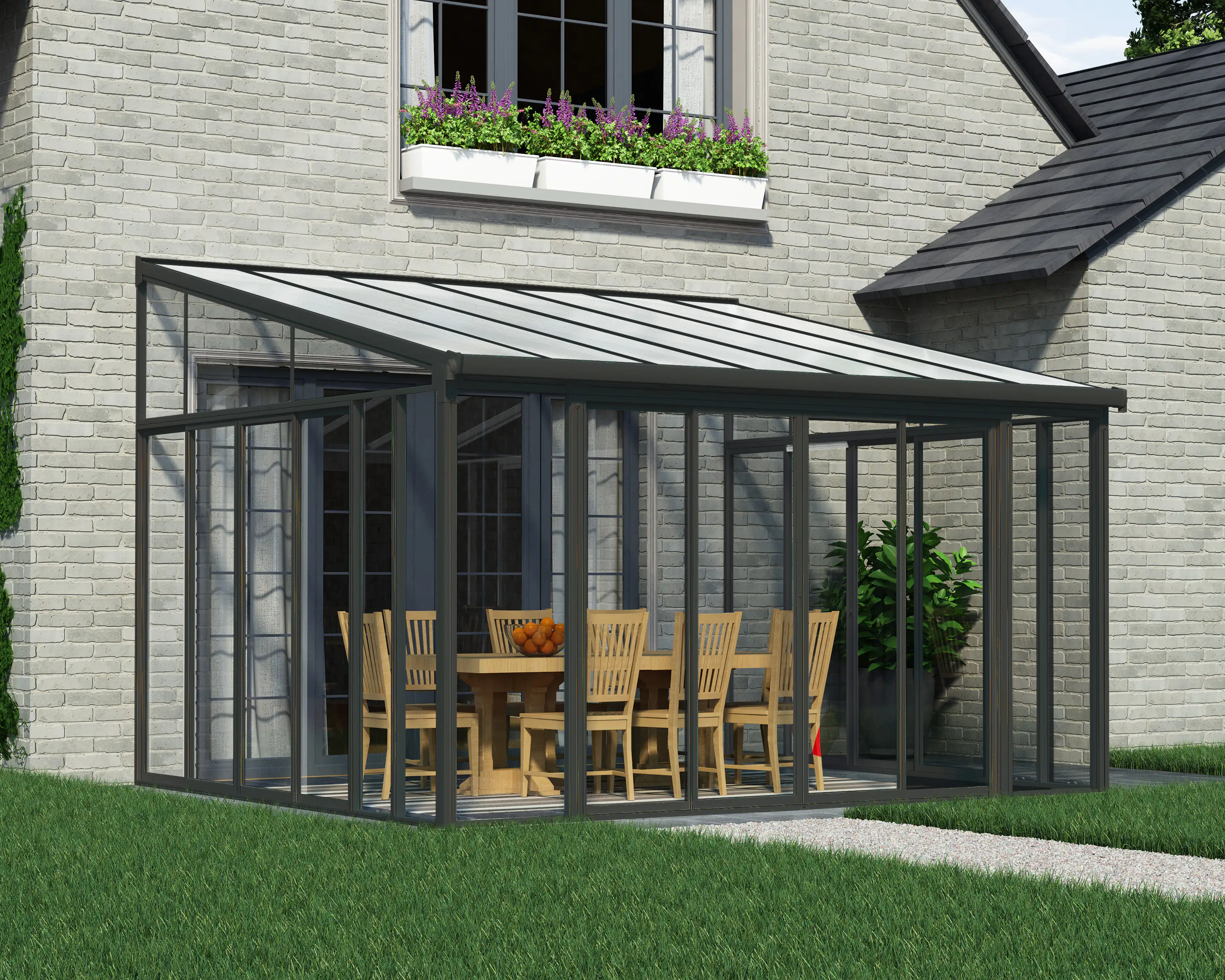 Canopia Wintergarten SanRemo 4x4.35 435 x 380-385 x 285-310 cm (BxTxH)