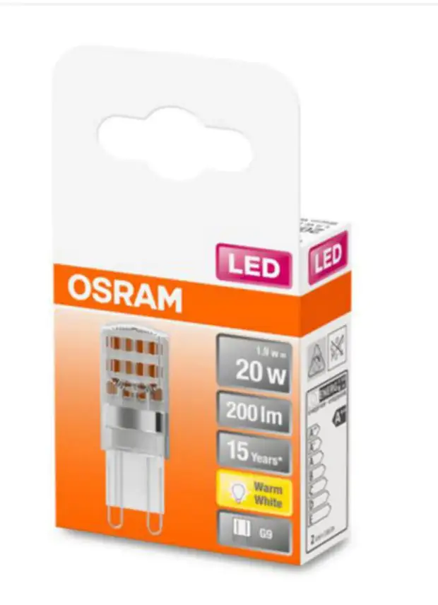 Osram LED Stiftsockellampe Pin G9 1,9W warmweiß, klar